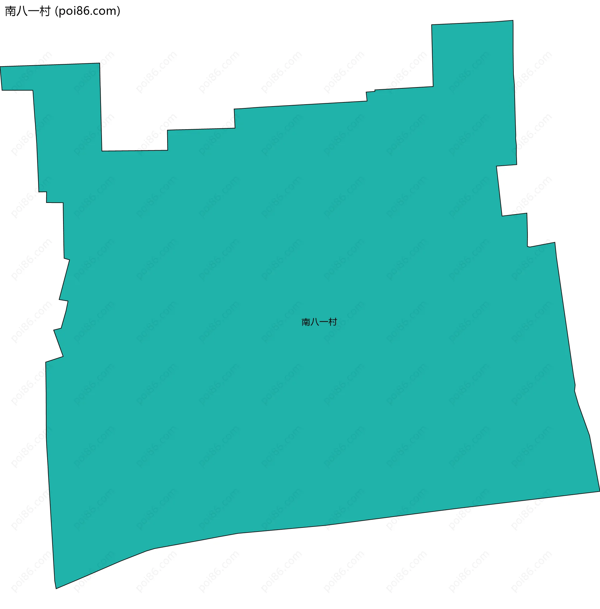 南八一村边界地图