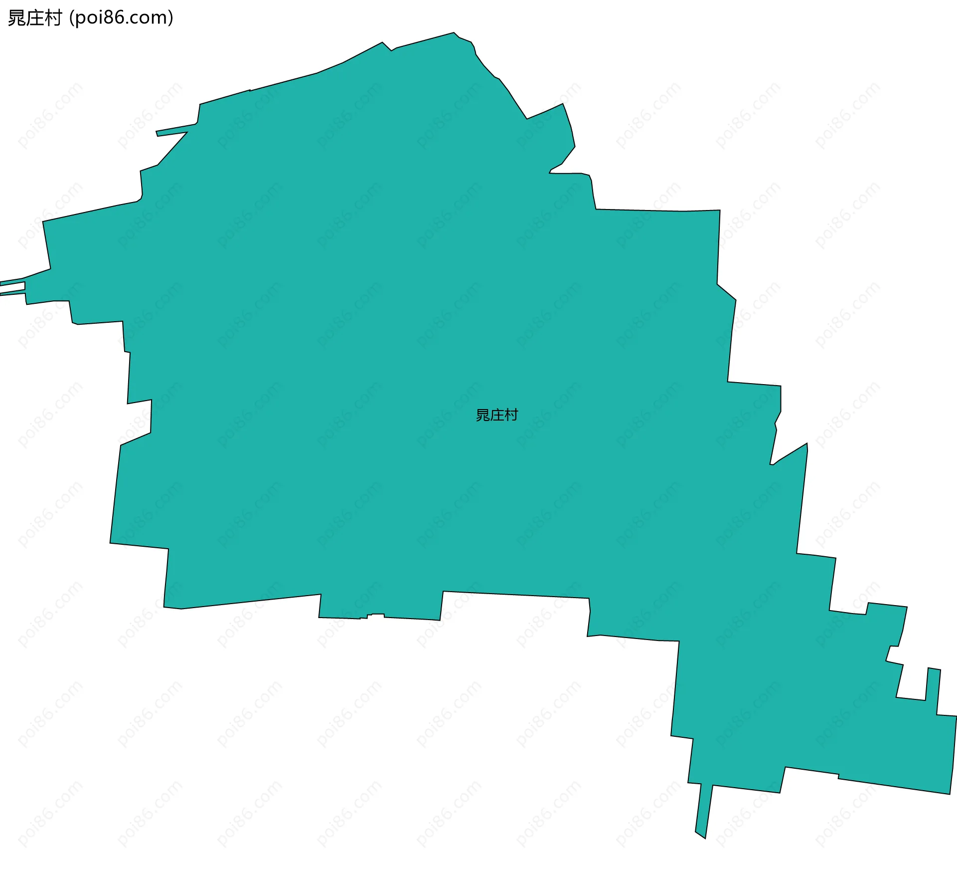 晁庄村边界地图
