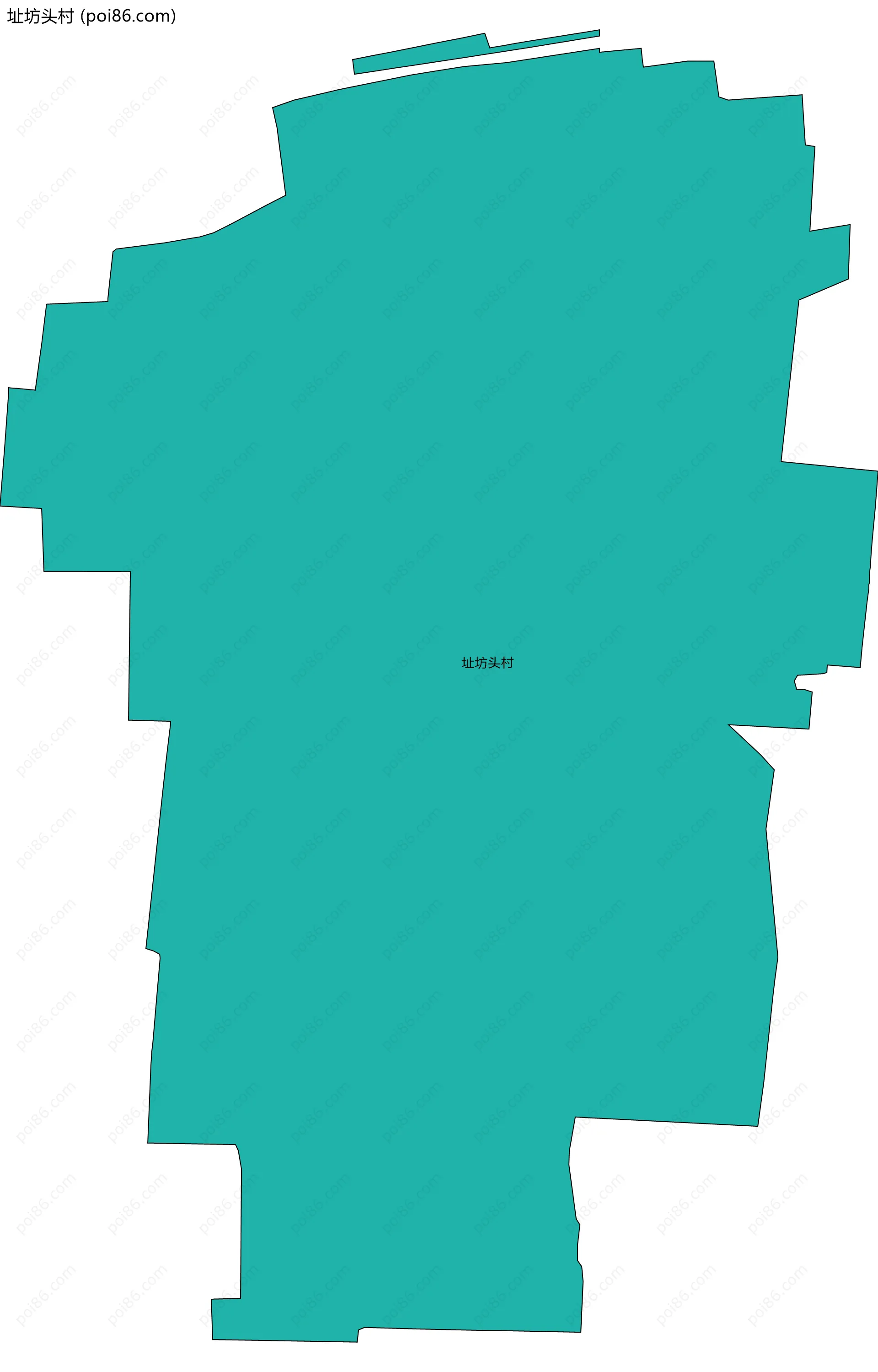 址坊头村边界地图