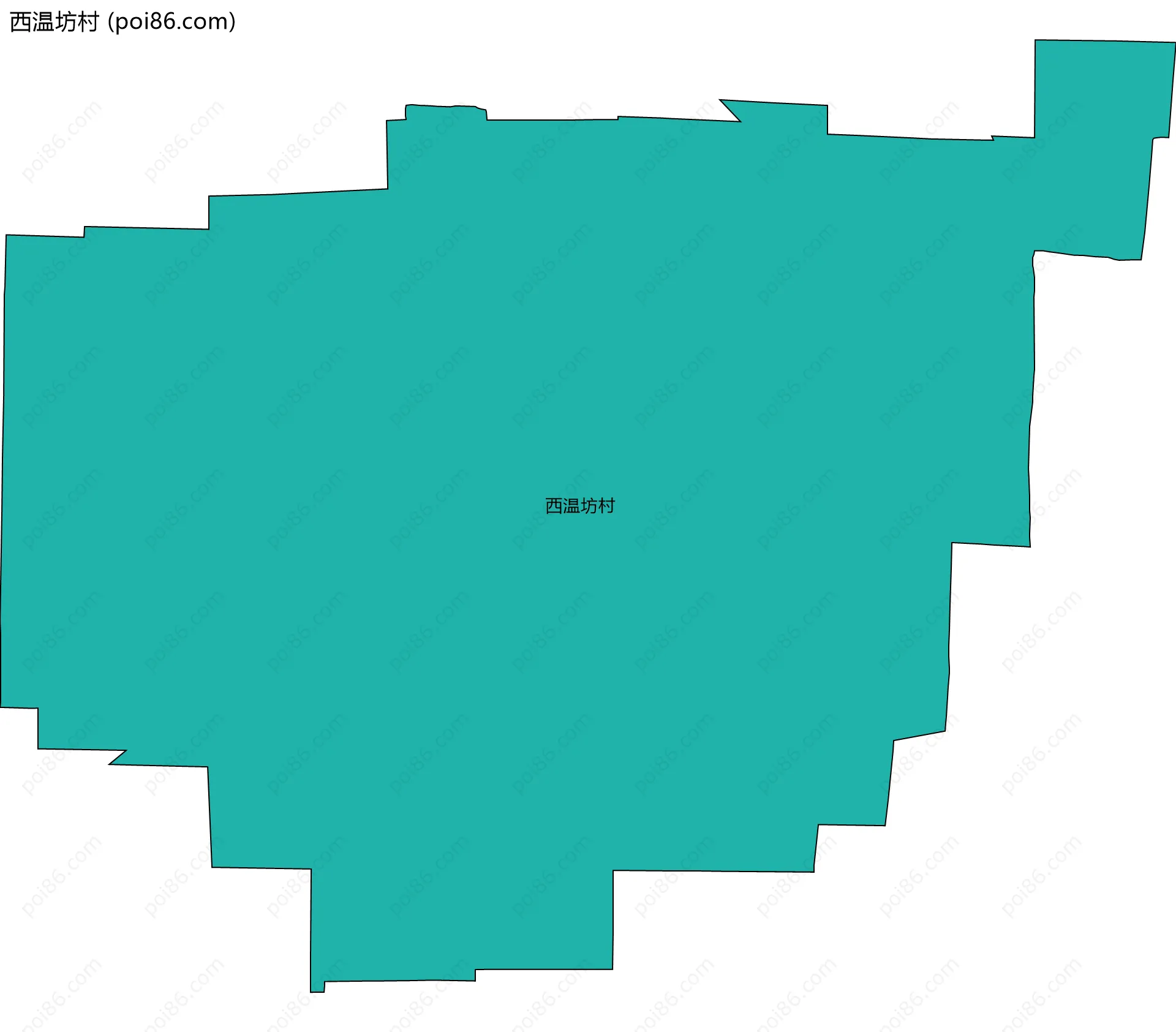 西温坊村边界地图