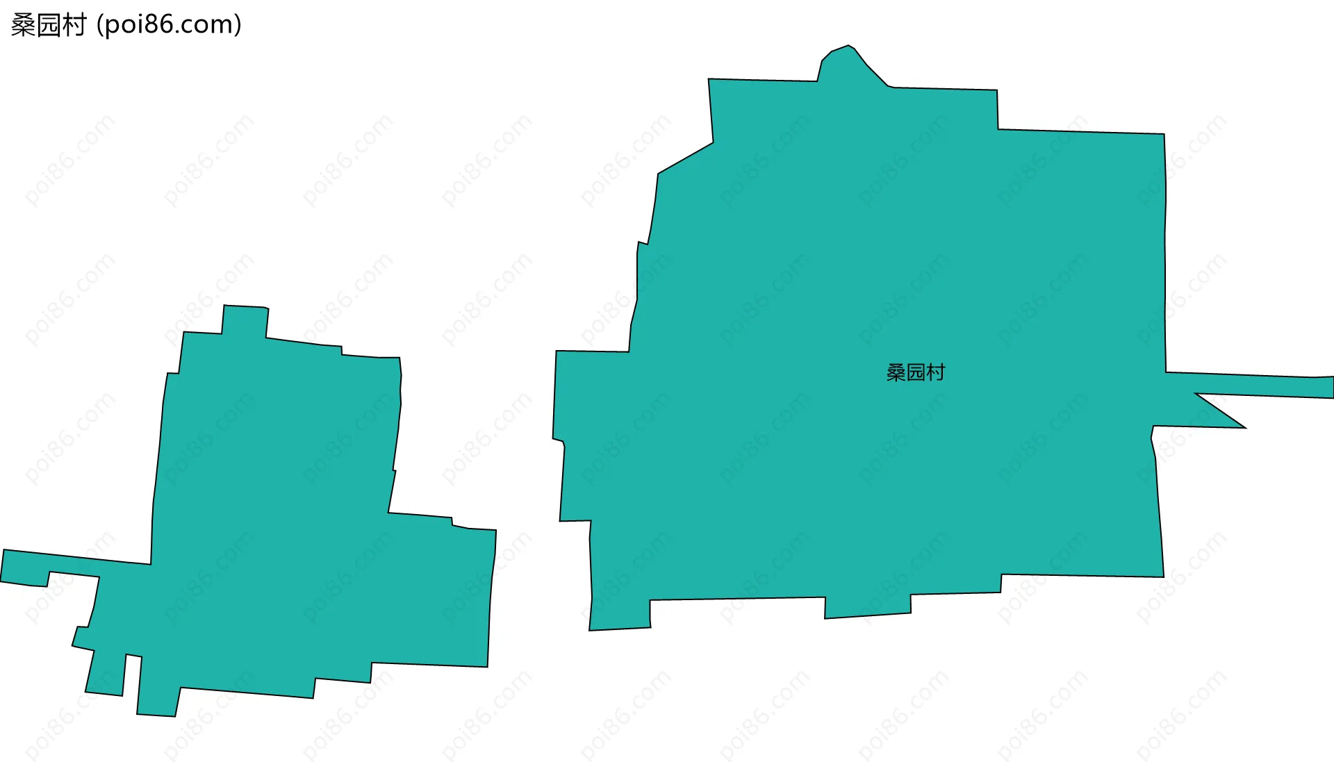 桑园村边界地图