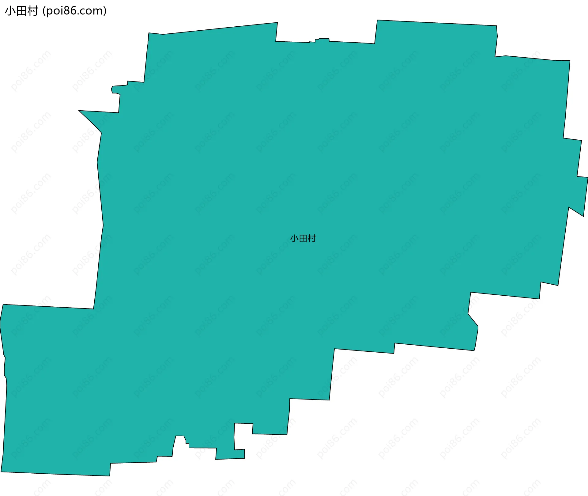 小田村边界地图