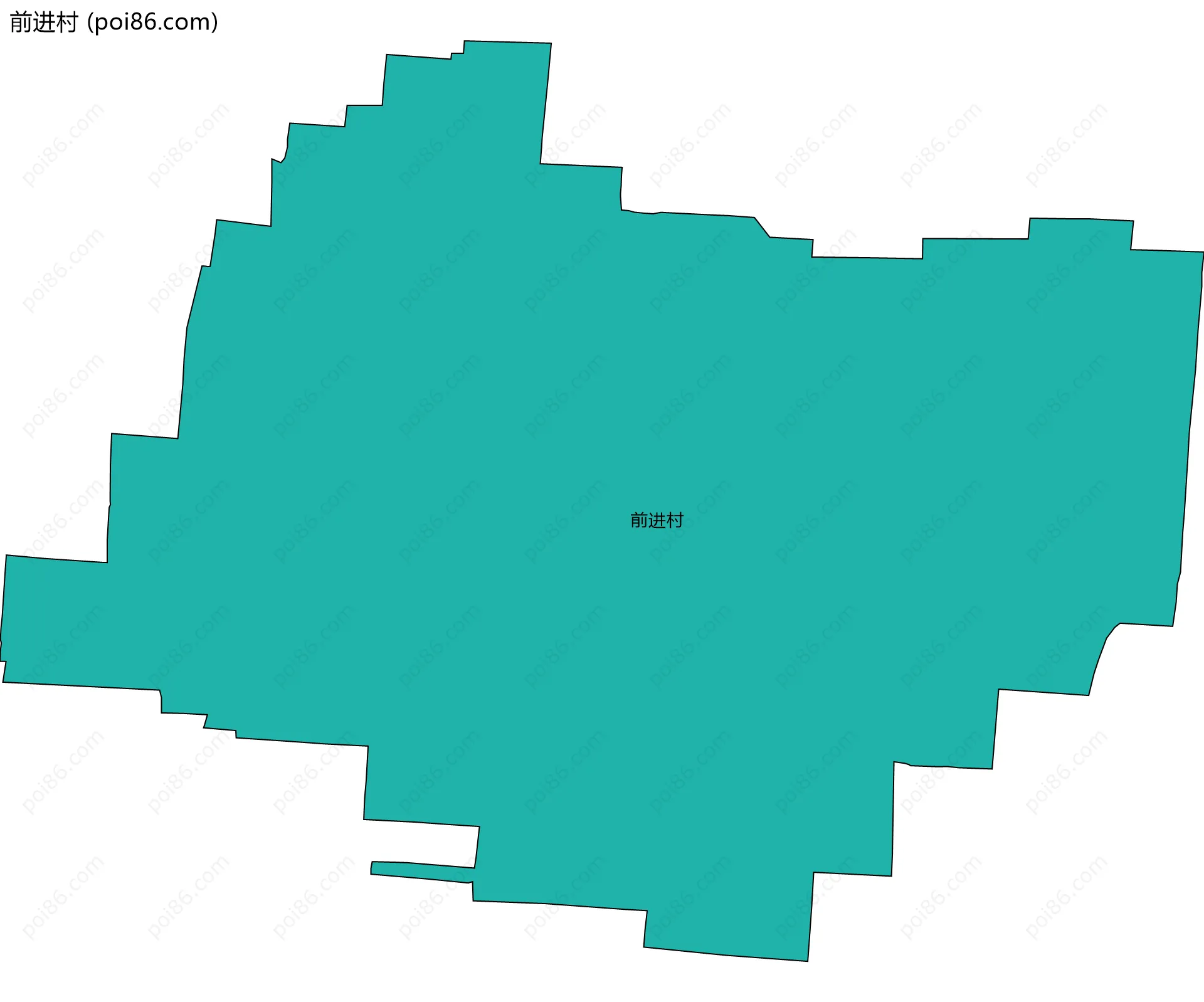 前进村边界地图