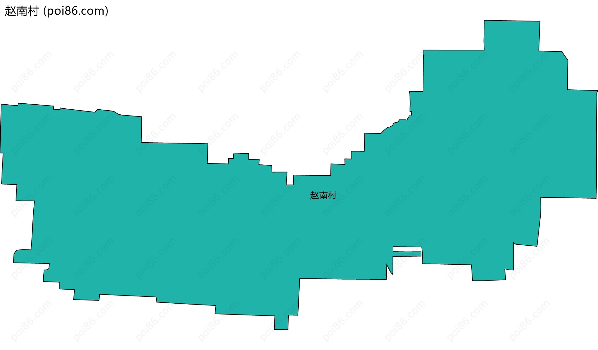 赵南村边界地图