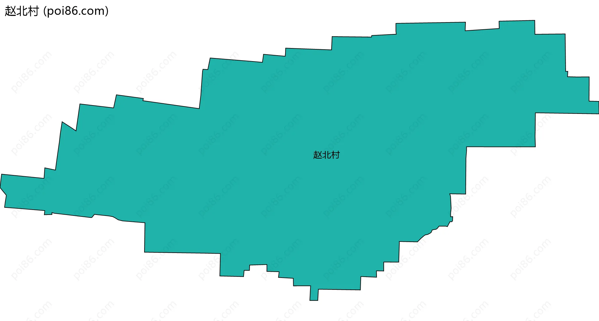赵北村边界地图