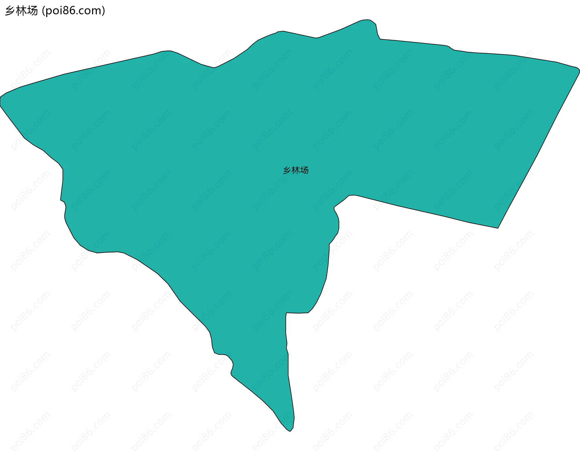 乡林场边界地图(五级行政区划)