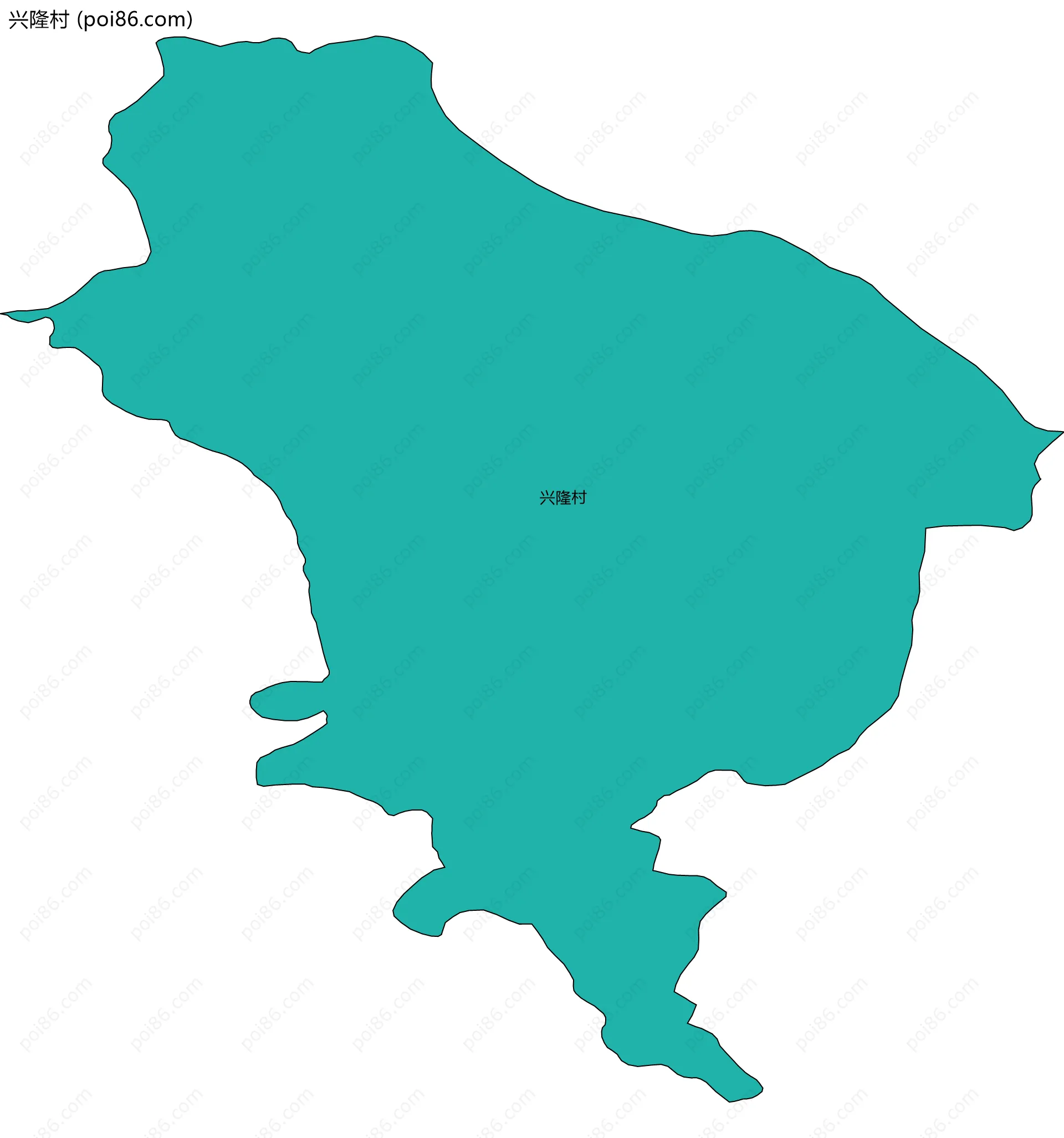 兴隆村边界地图