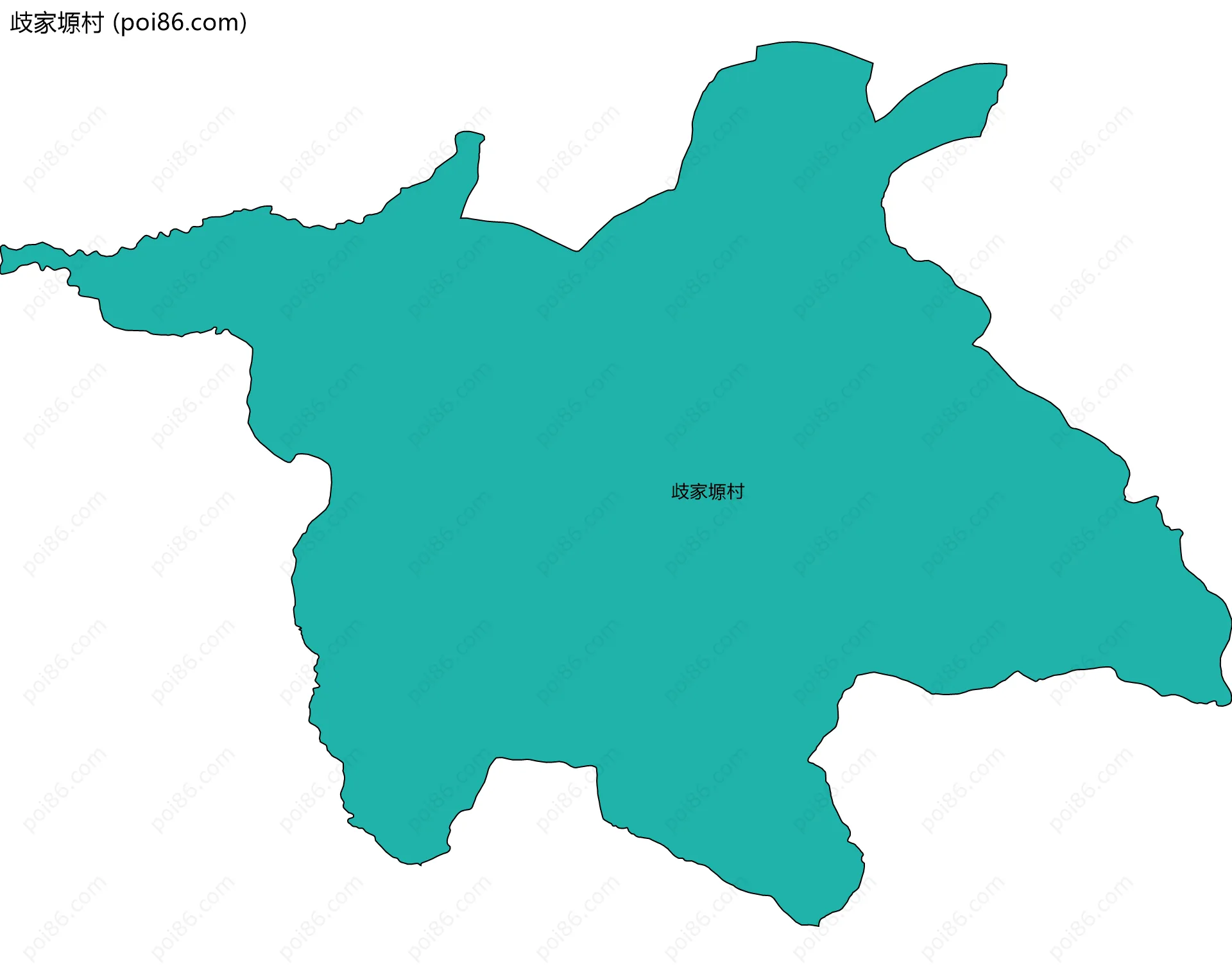 歧家塬村边界地图