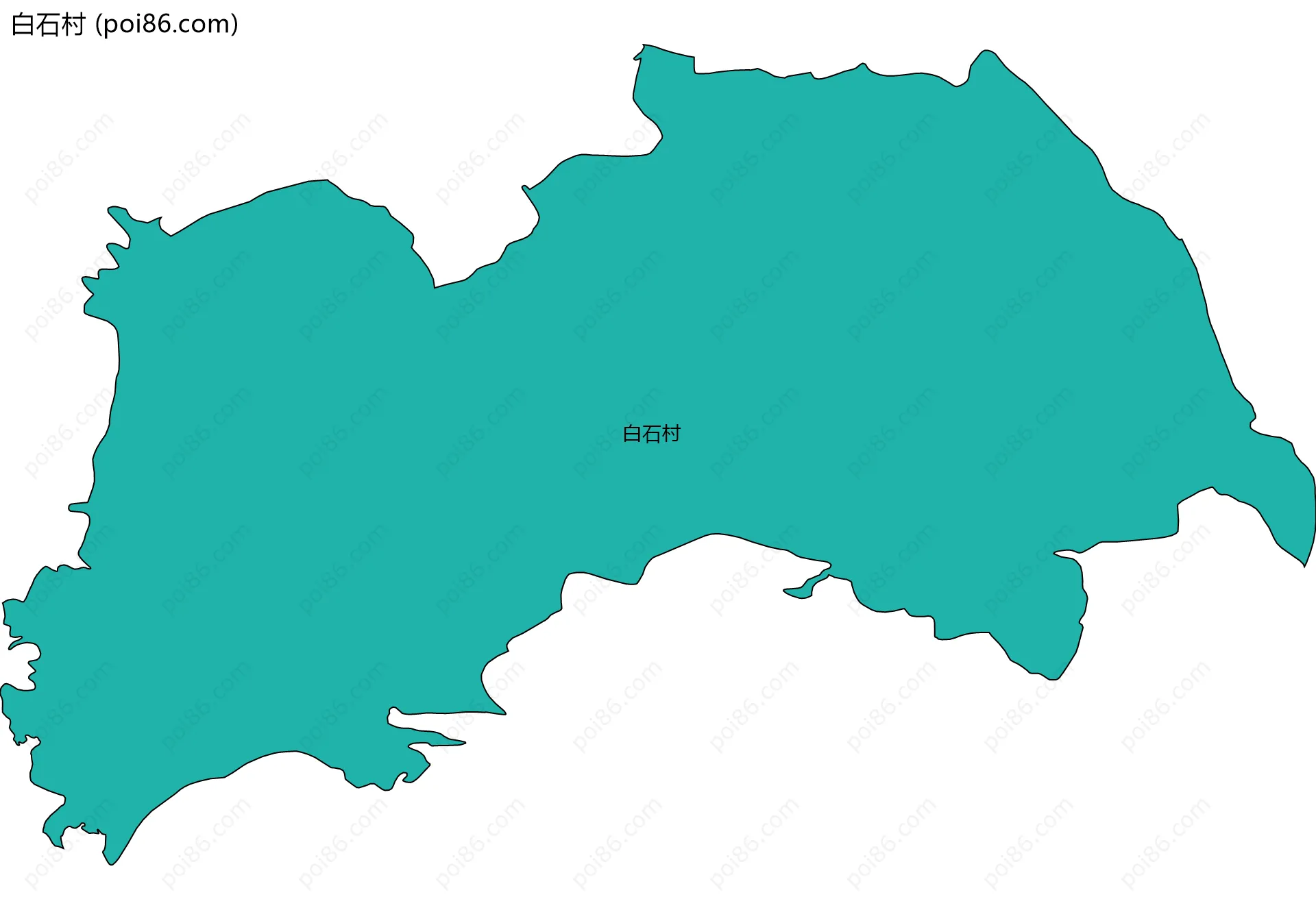 白石村边界地图