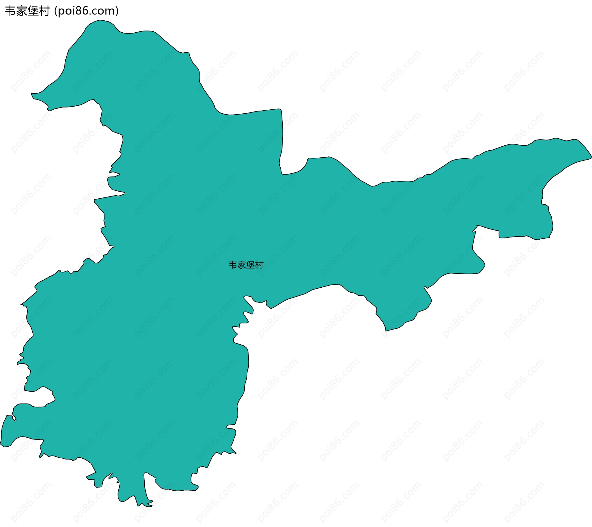 韦家堡村边界地图