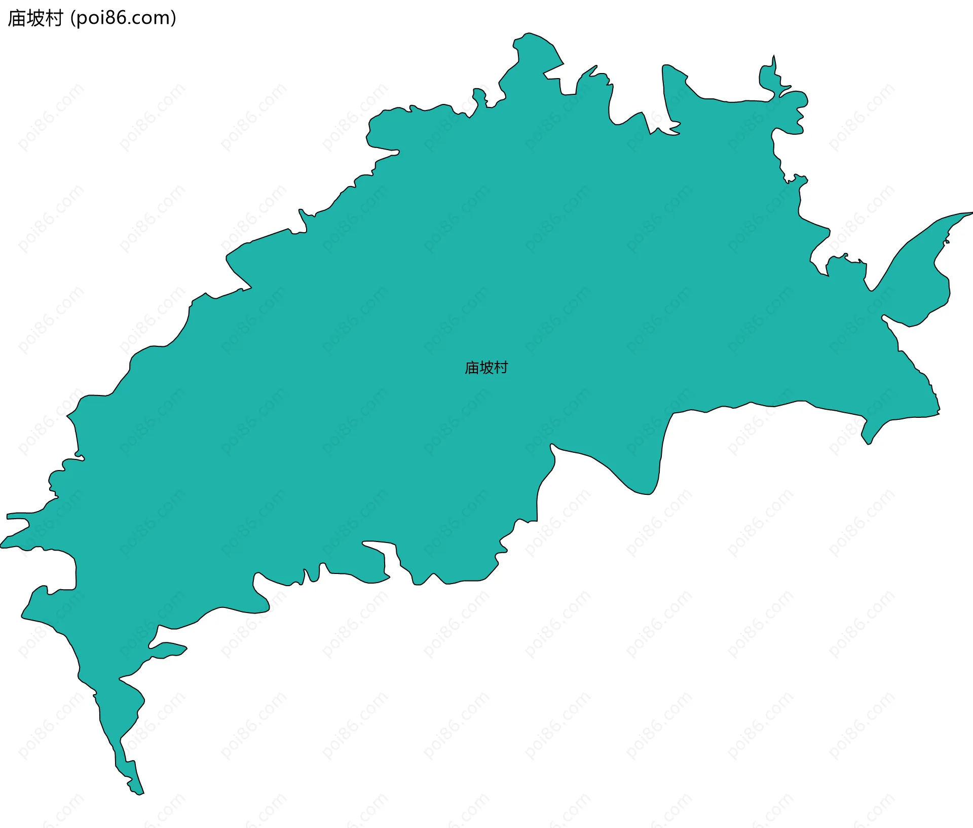 庙坡村边界地图