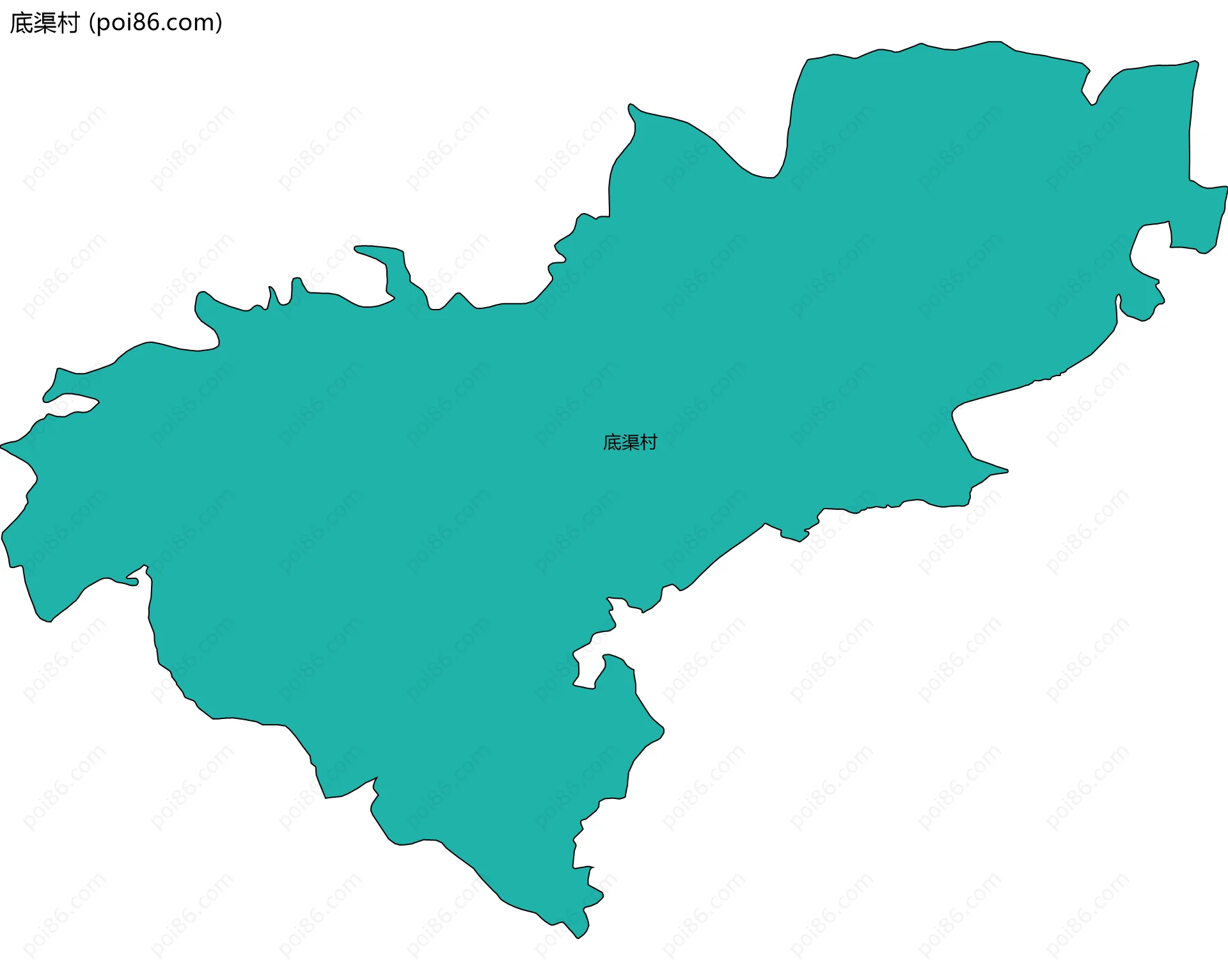 底渠村边界地图