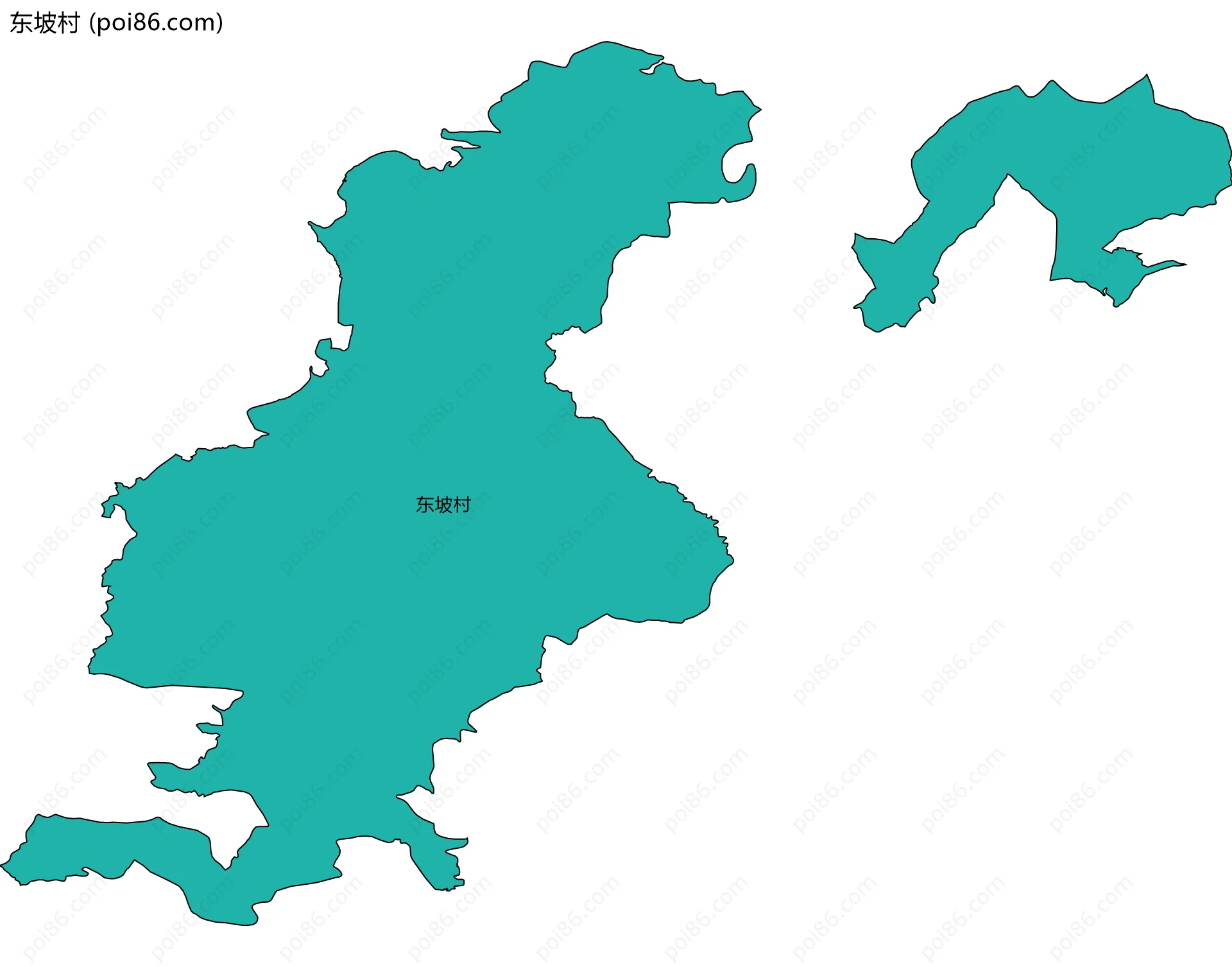 东坡村边界地图