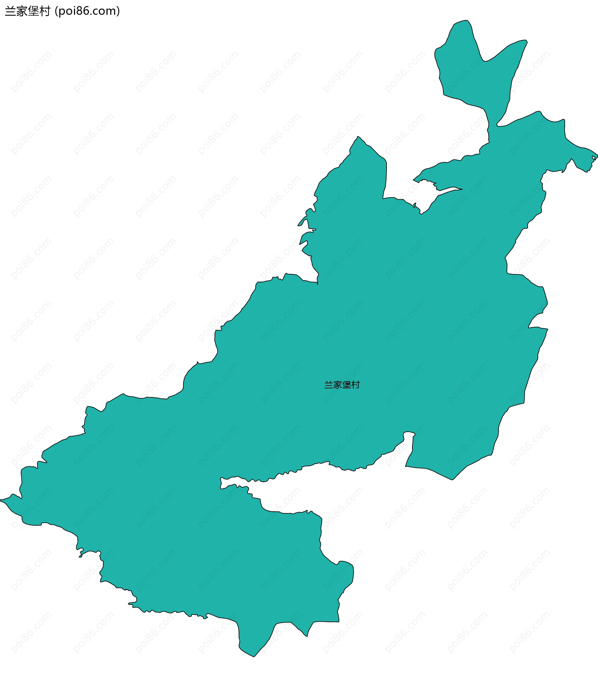 兰家堡村边界地图