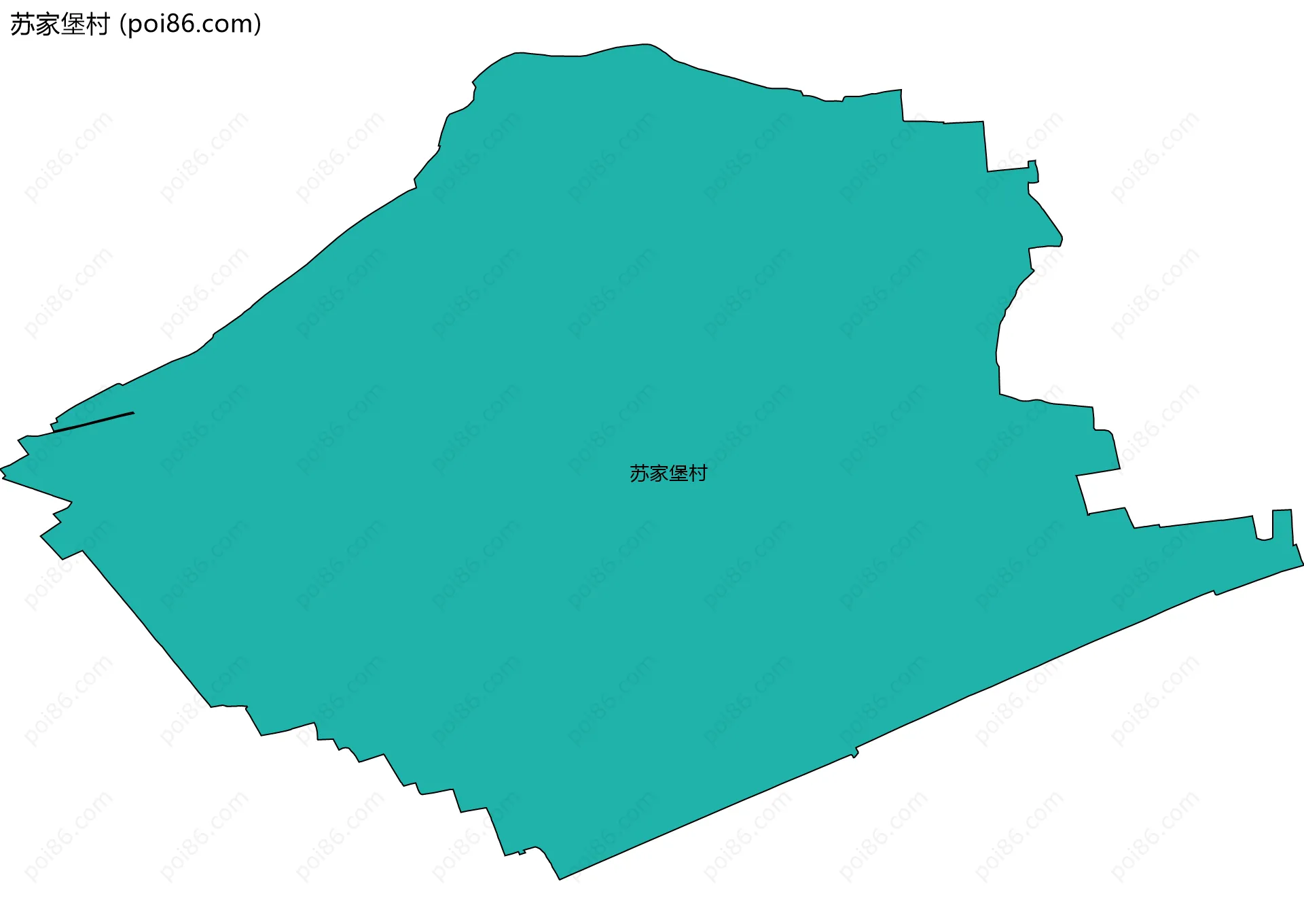 苏家堡村边界地图