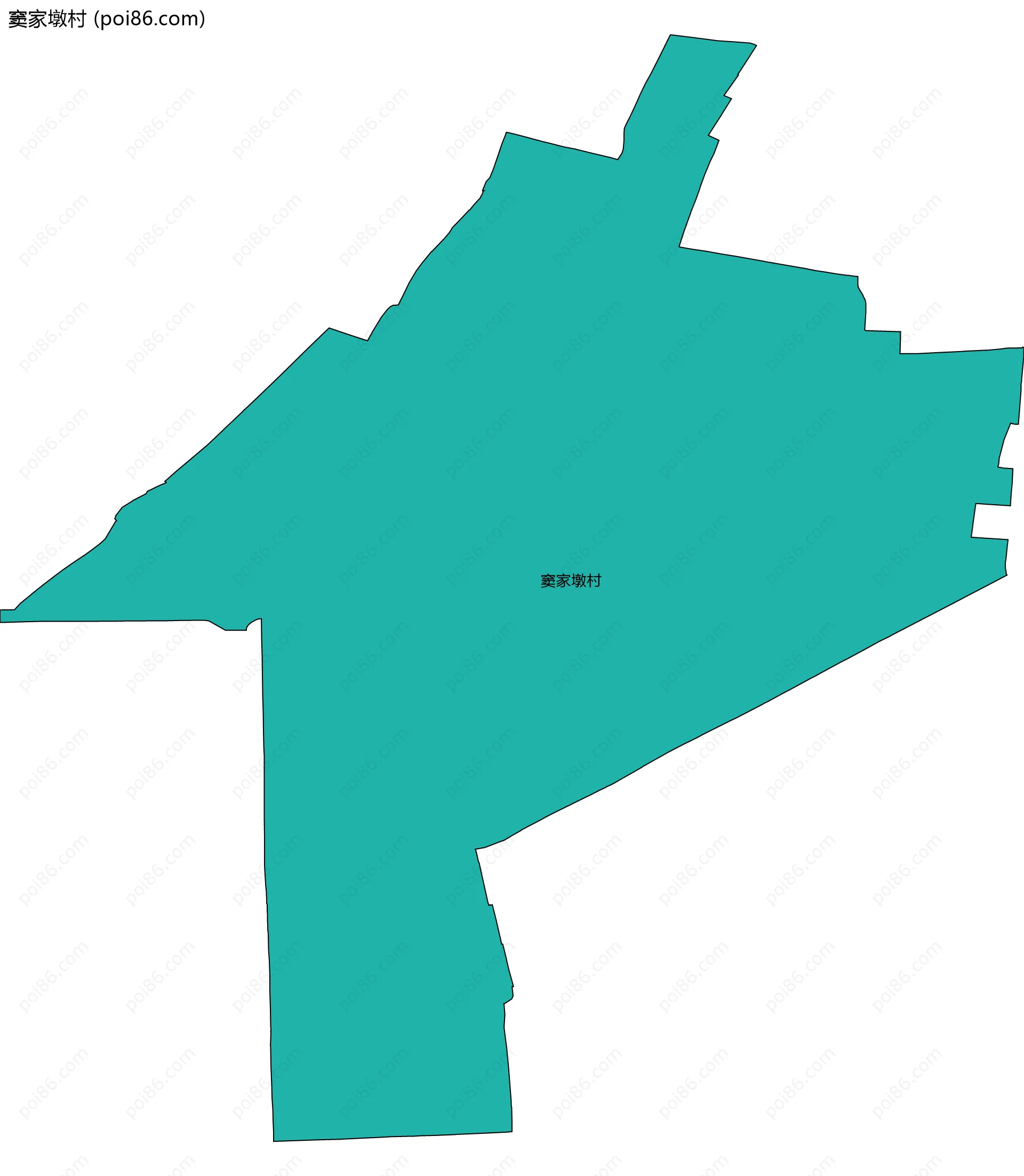 窦家墩村边界地图