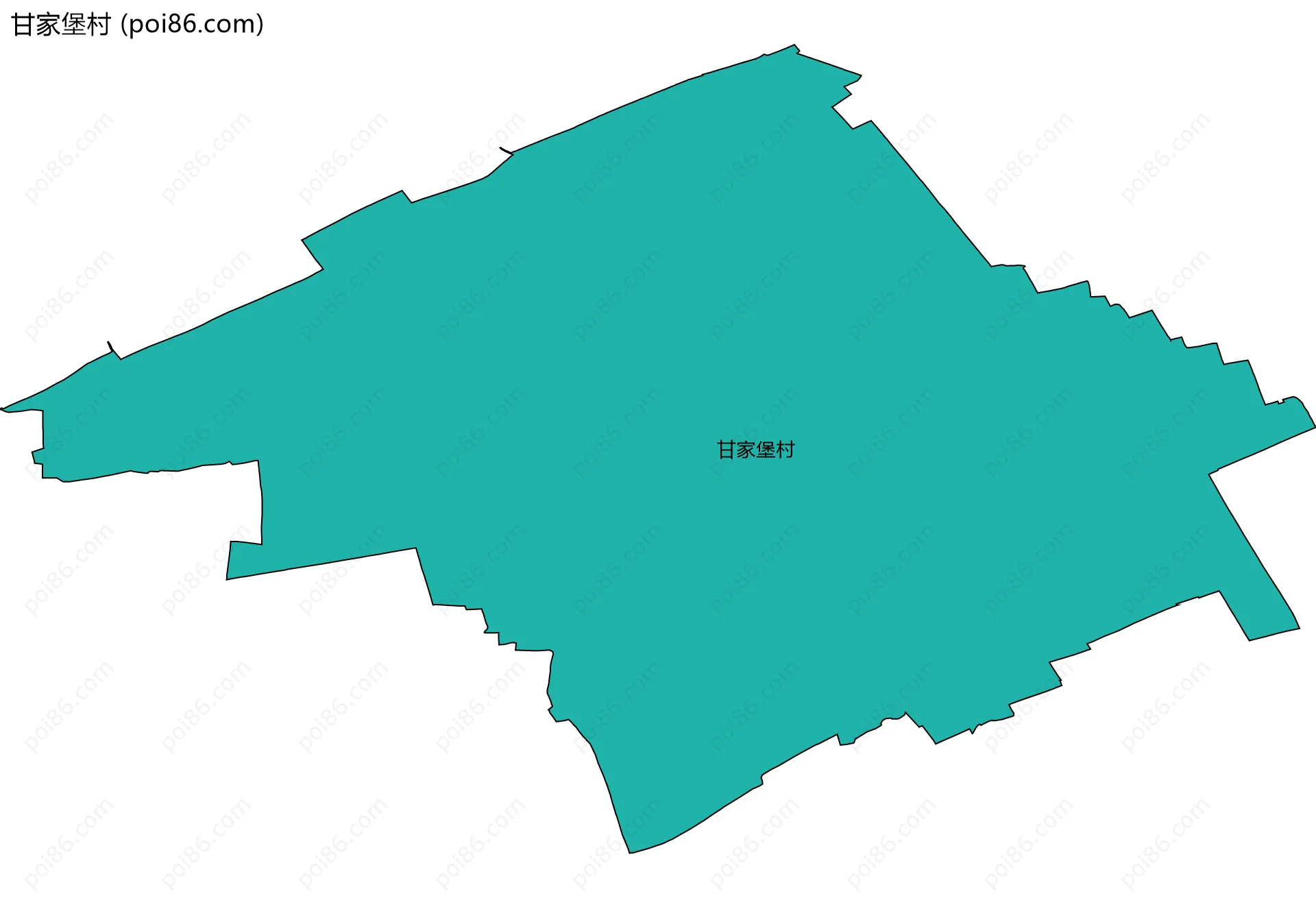 甘家堡村边界地图