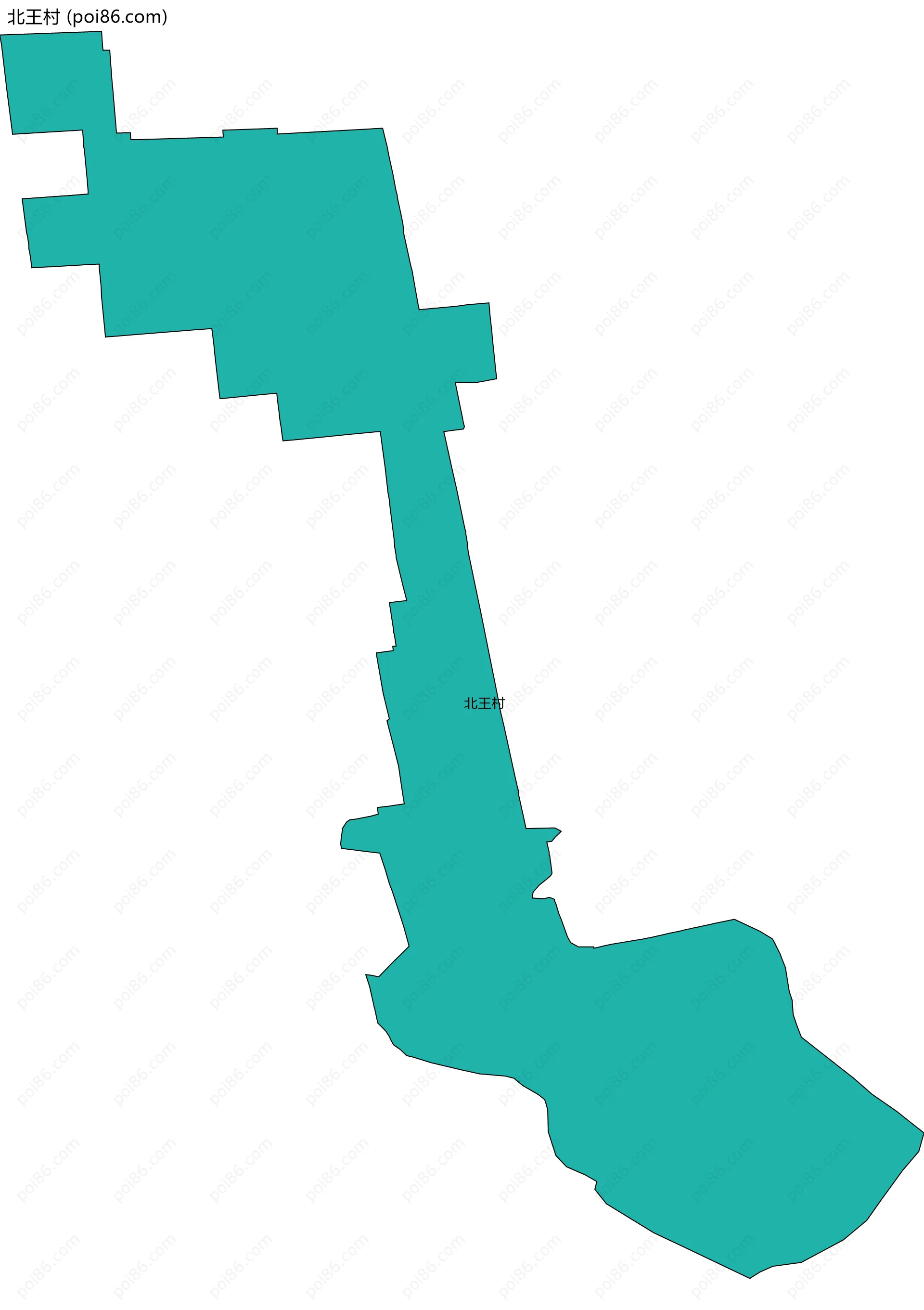 北王村边界地图