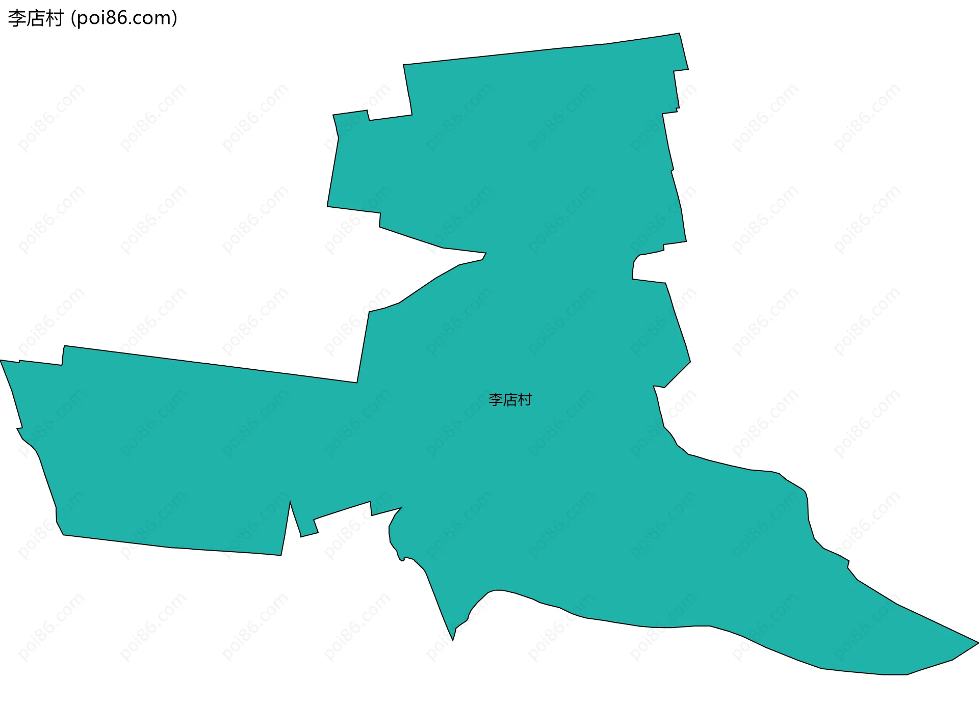 李店村边界地图