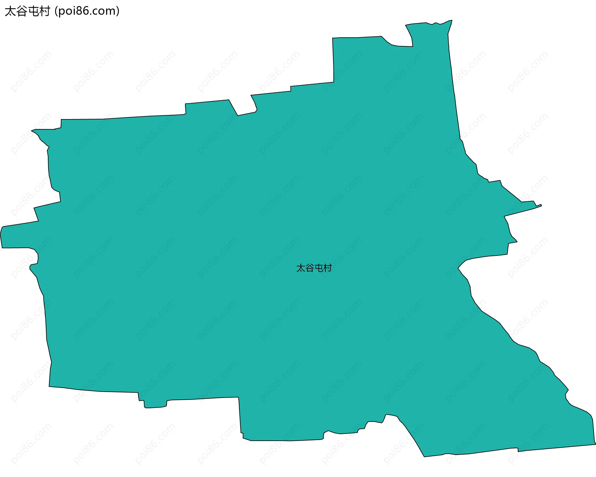 太谷屯村边界地图