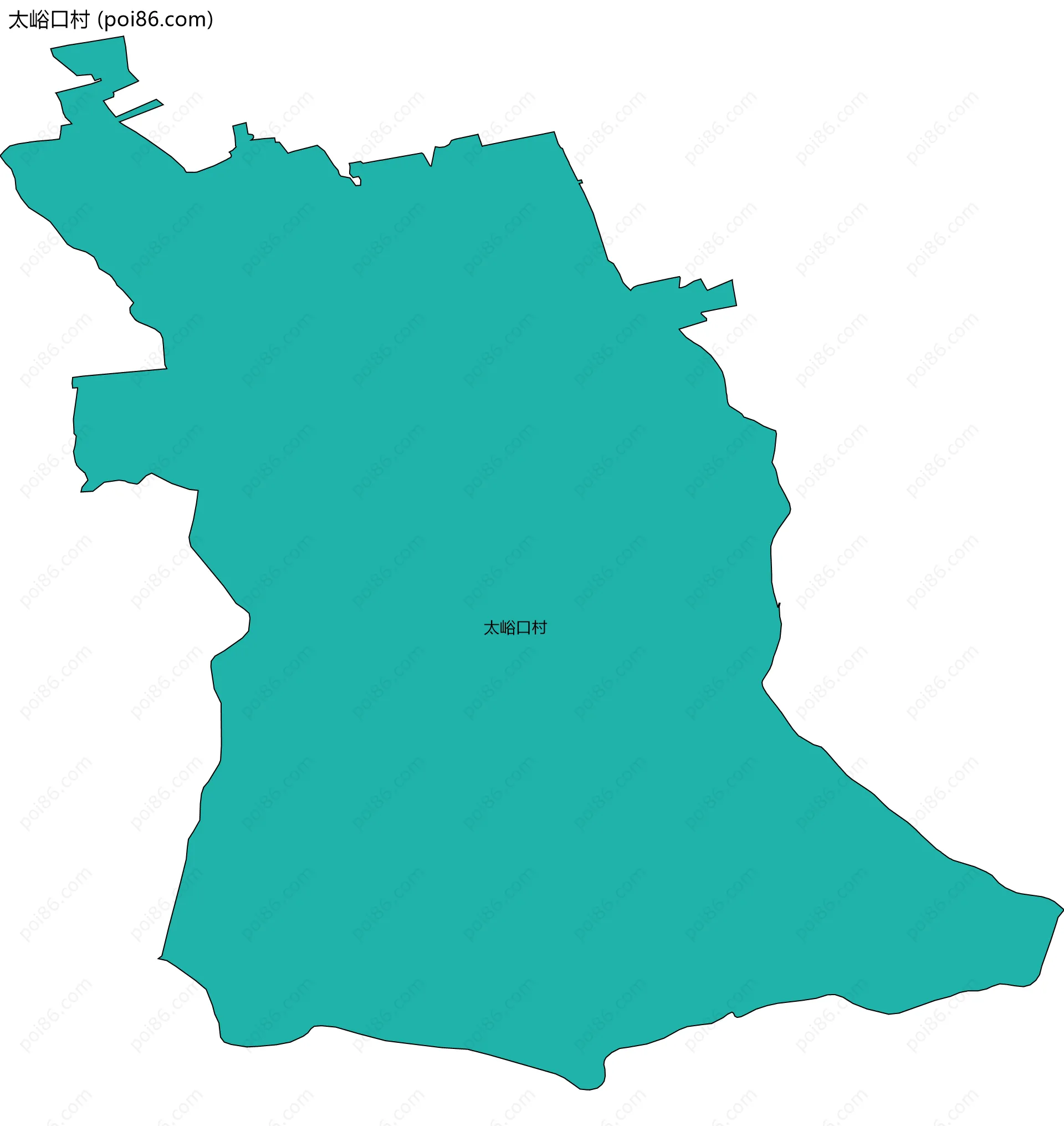 太峪口村边界地图