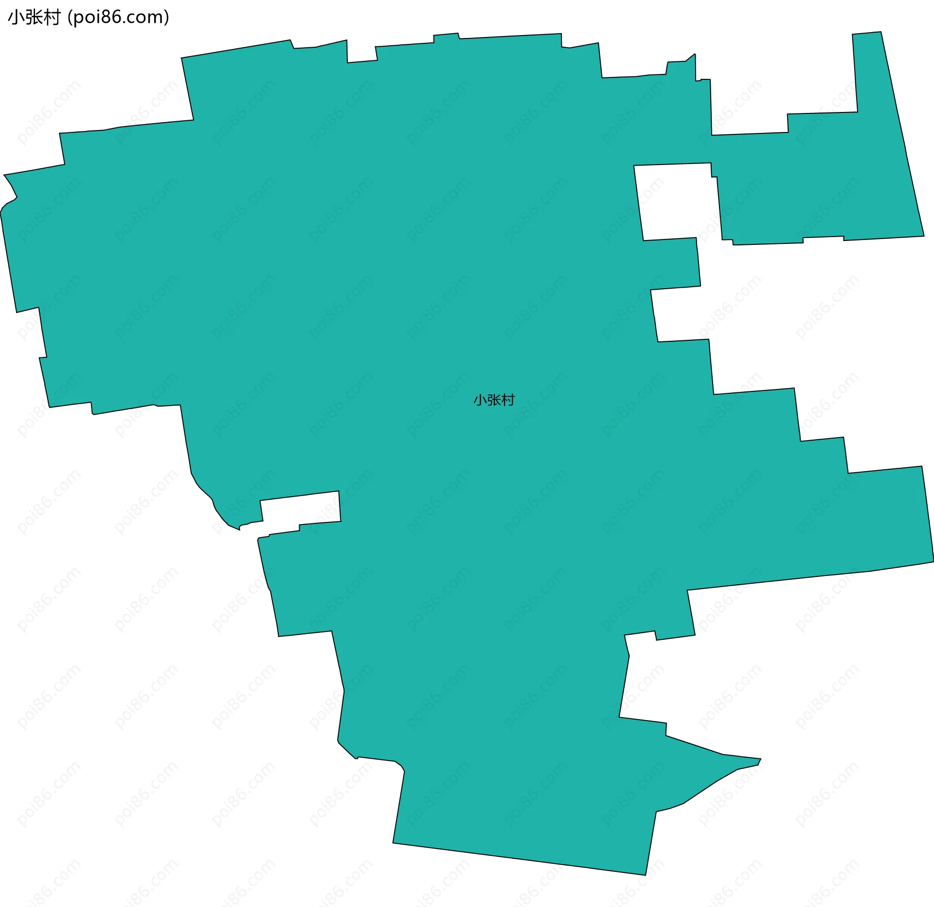 小张村边界地图