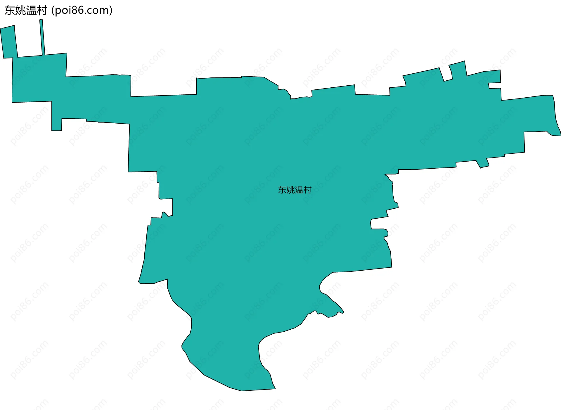 东姚温村边界地图