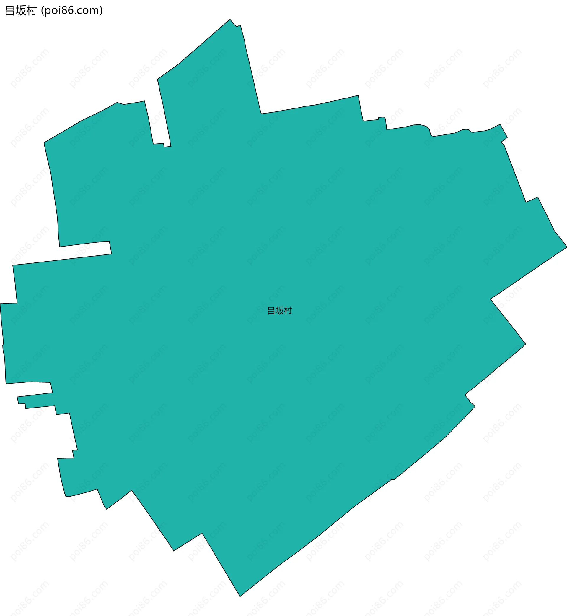 吕坂村边界地图