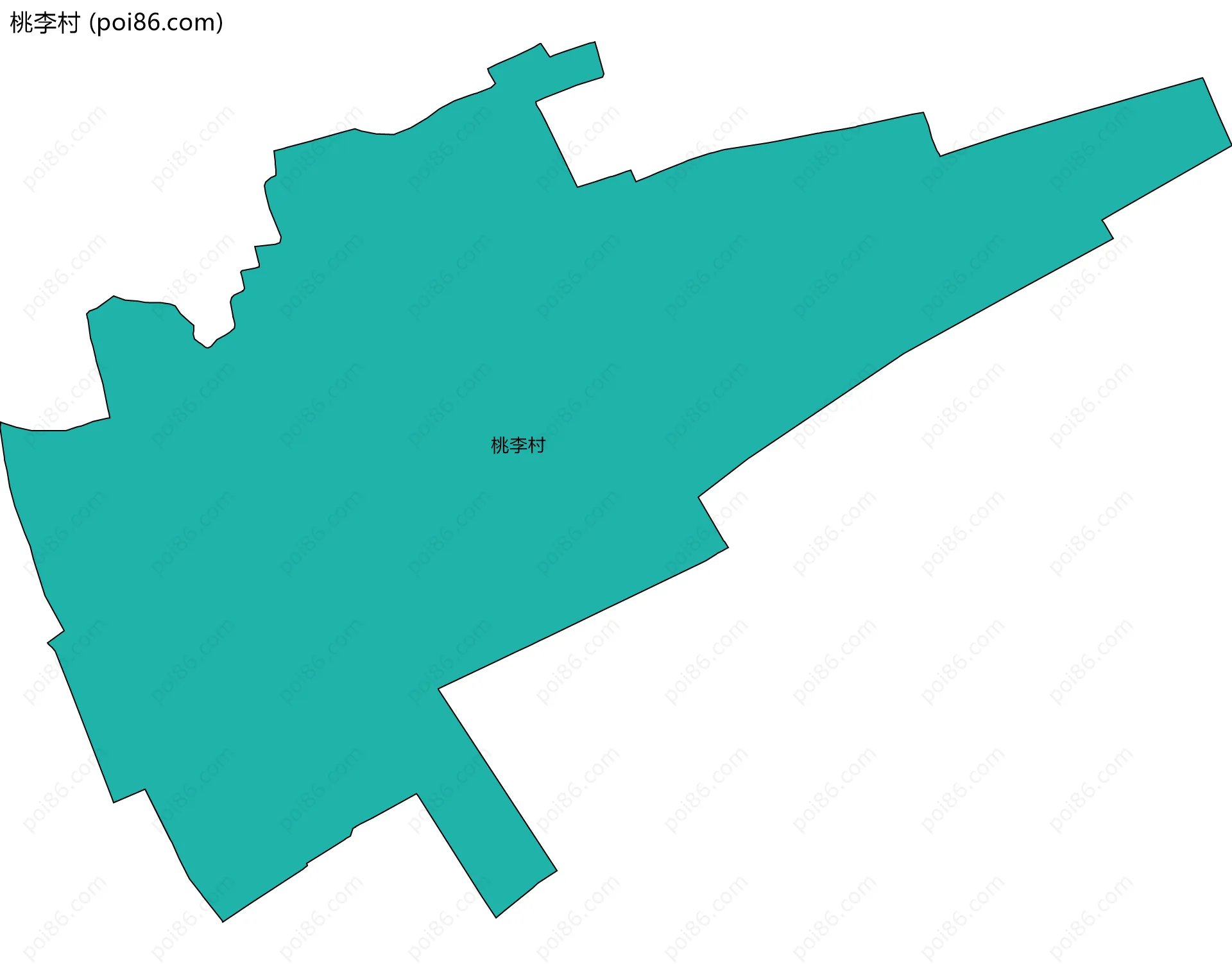 桃李村边界地图