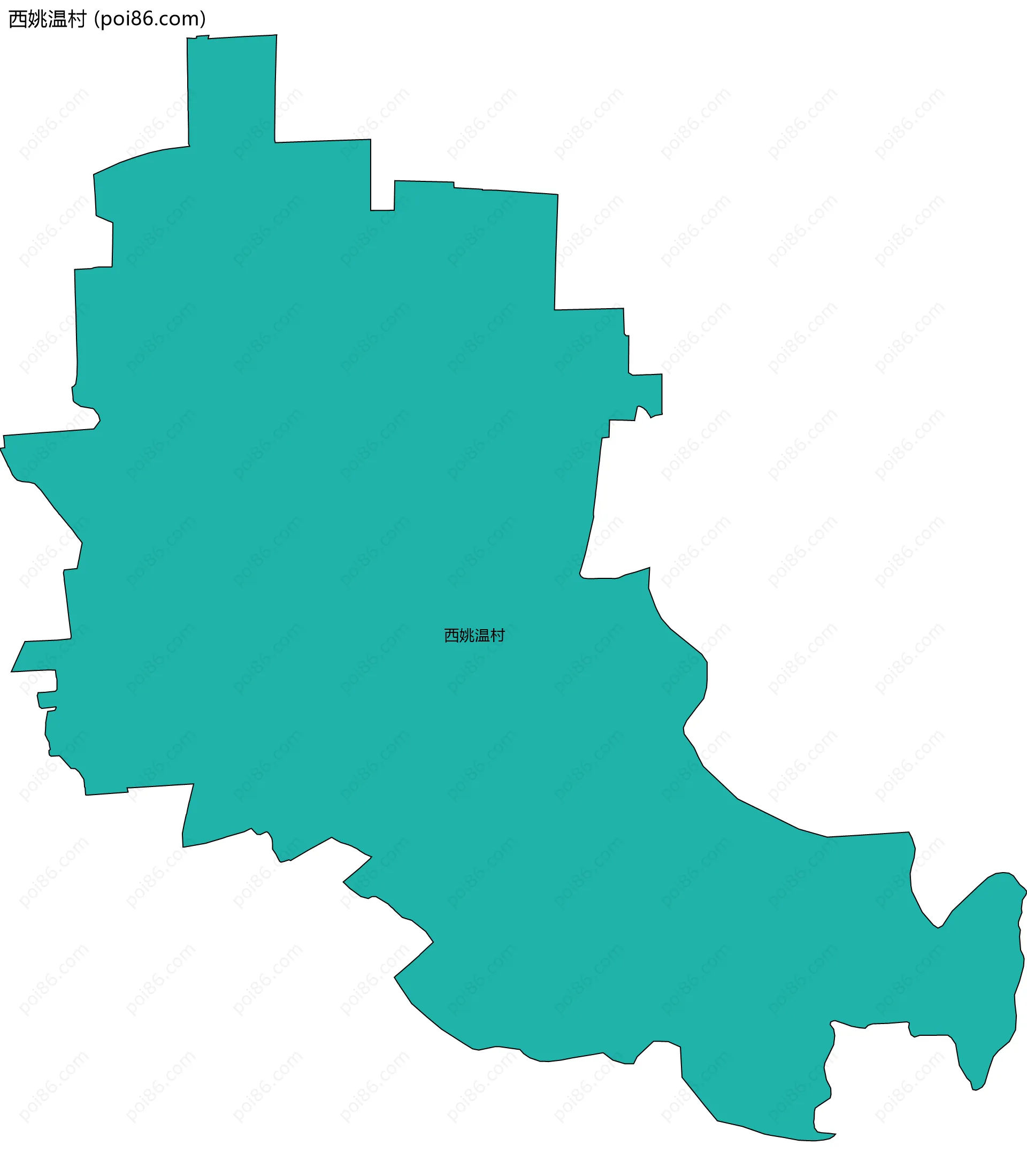 西姚温村边界地图