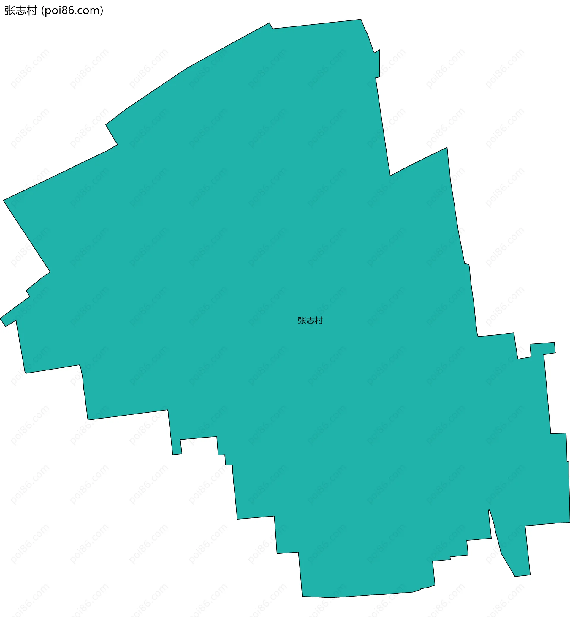 张志村边界地图