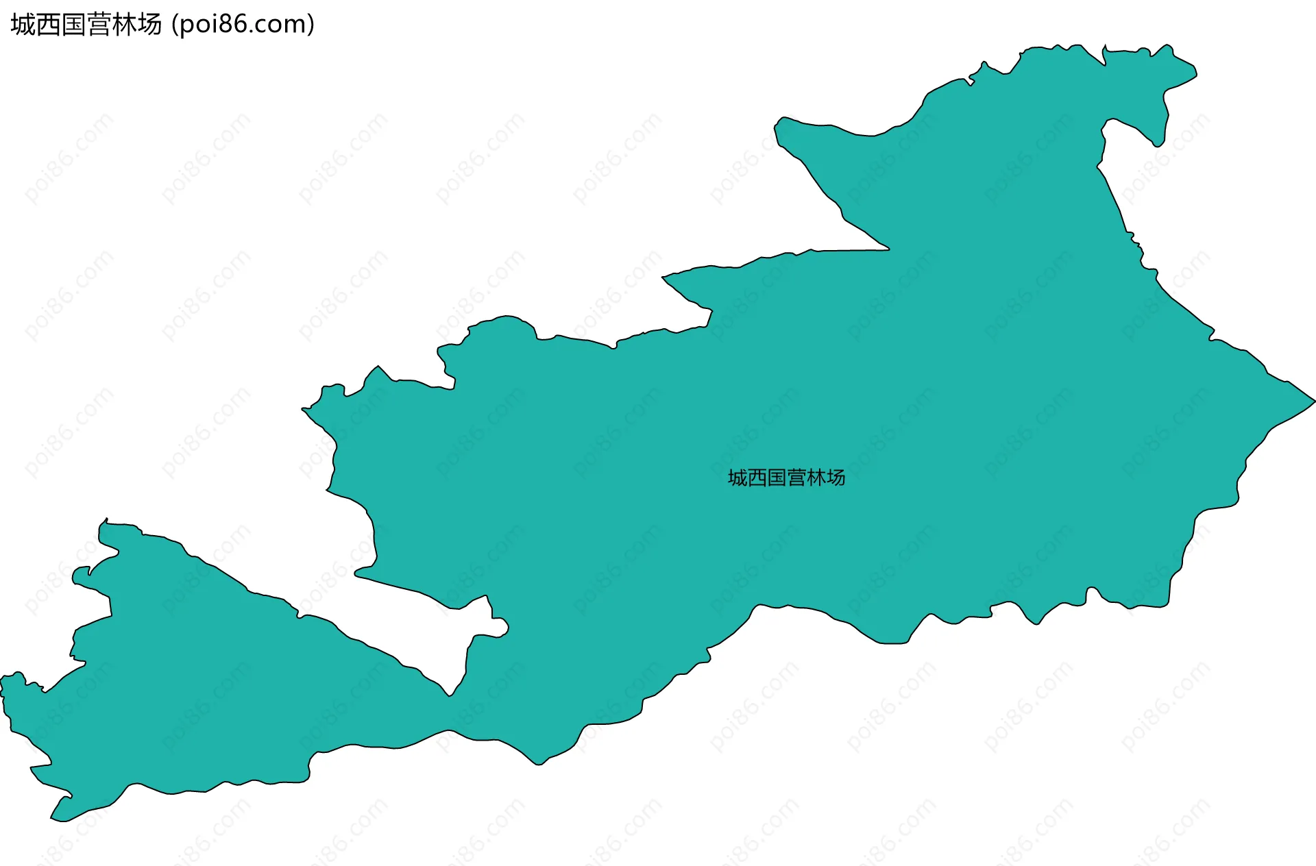 城西国营林场边界地图