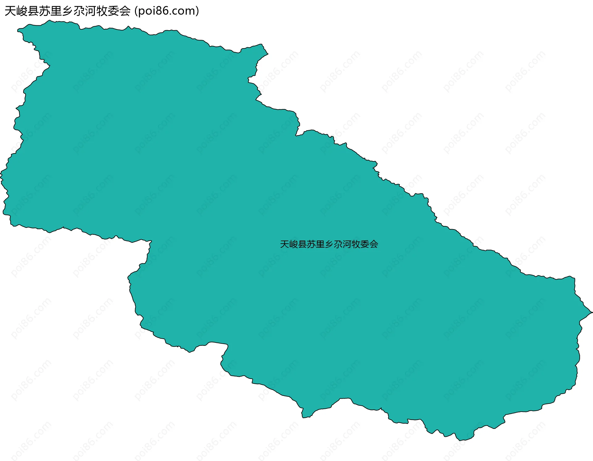 天峻县苏里乡尕河牧委会边界地图