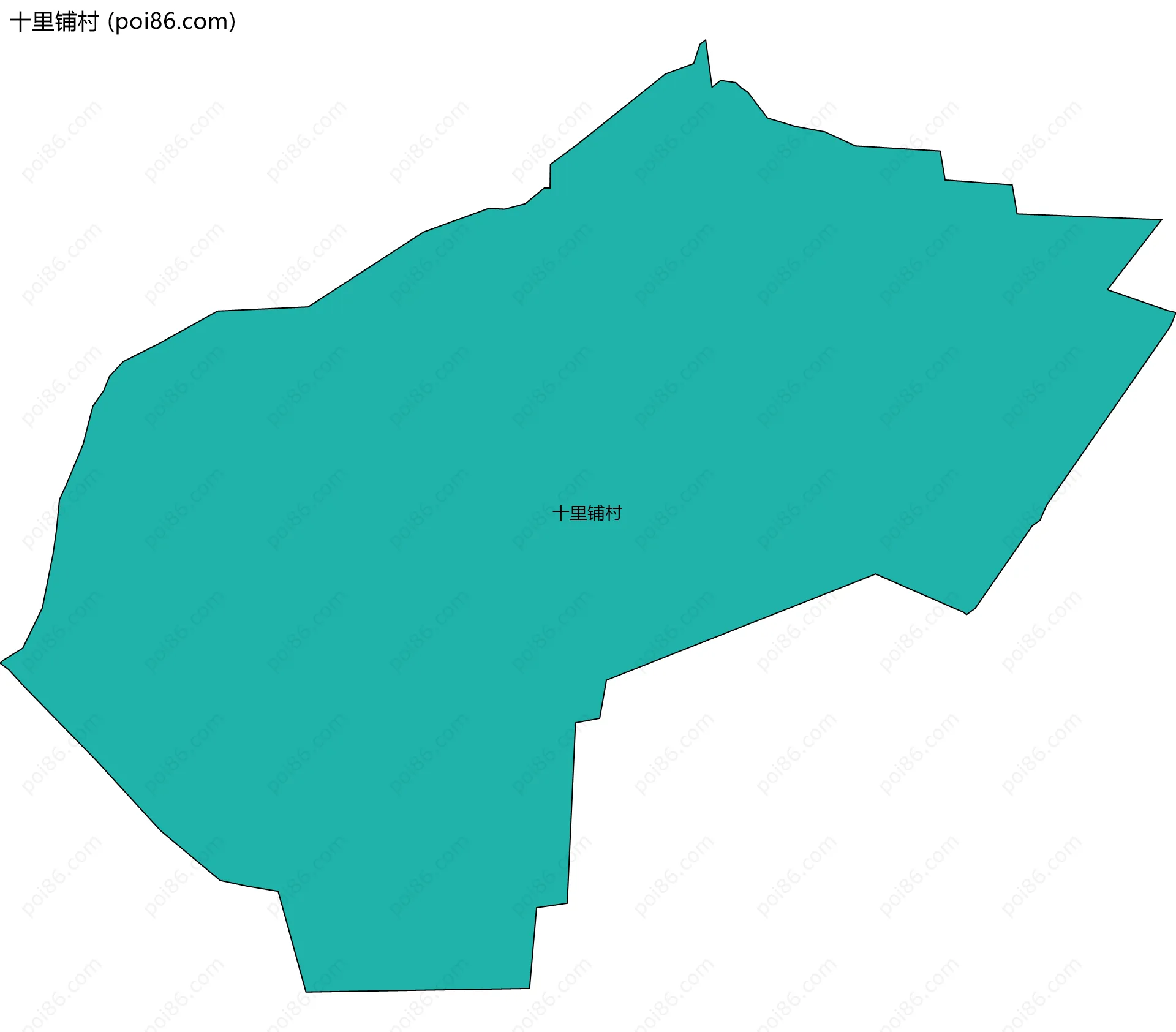 十里铺村边界地图