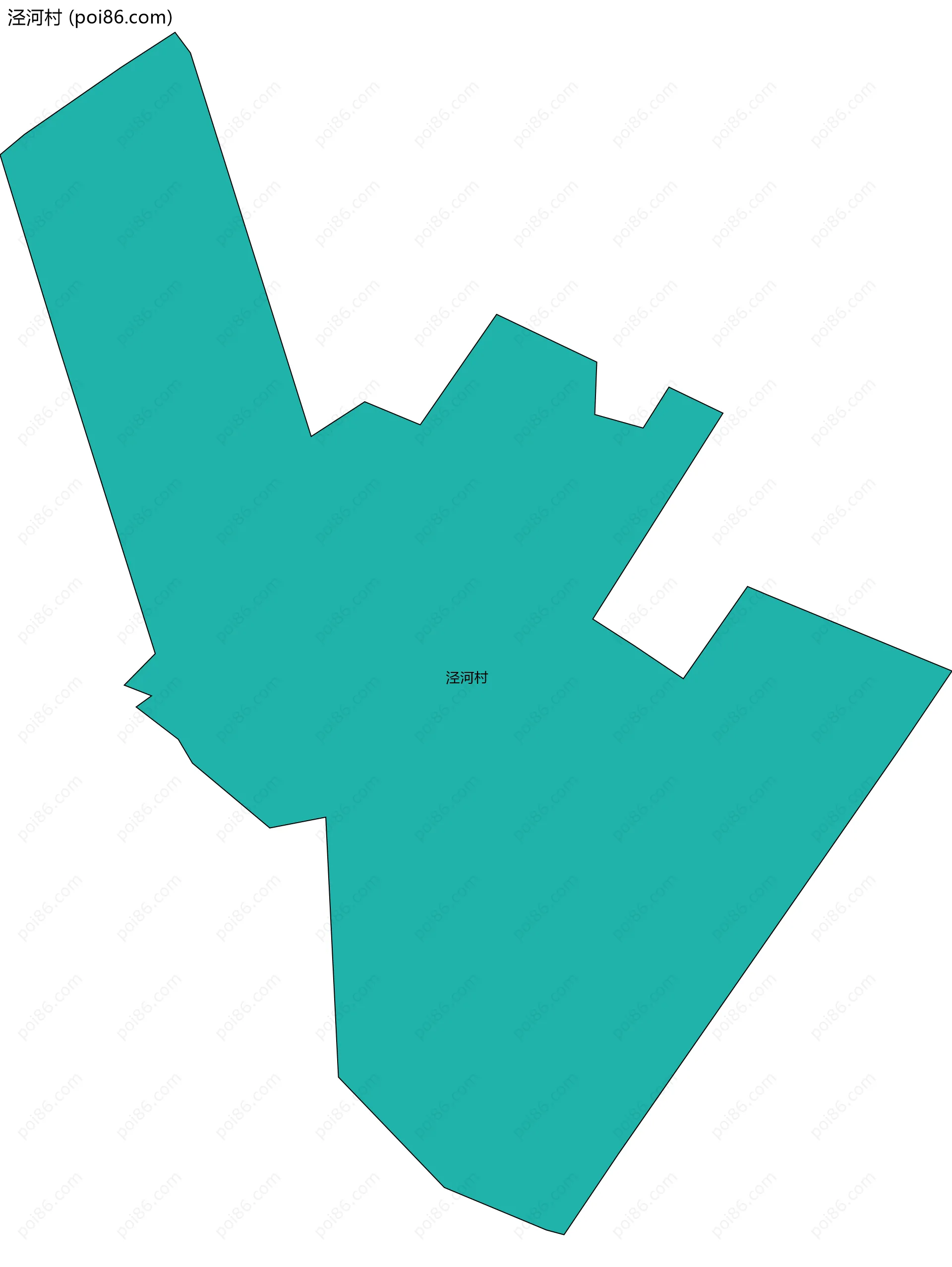 泾河村边界地图