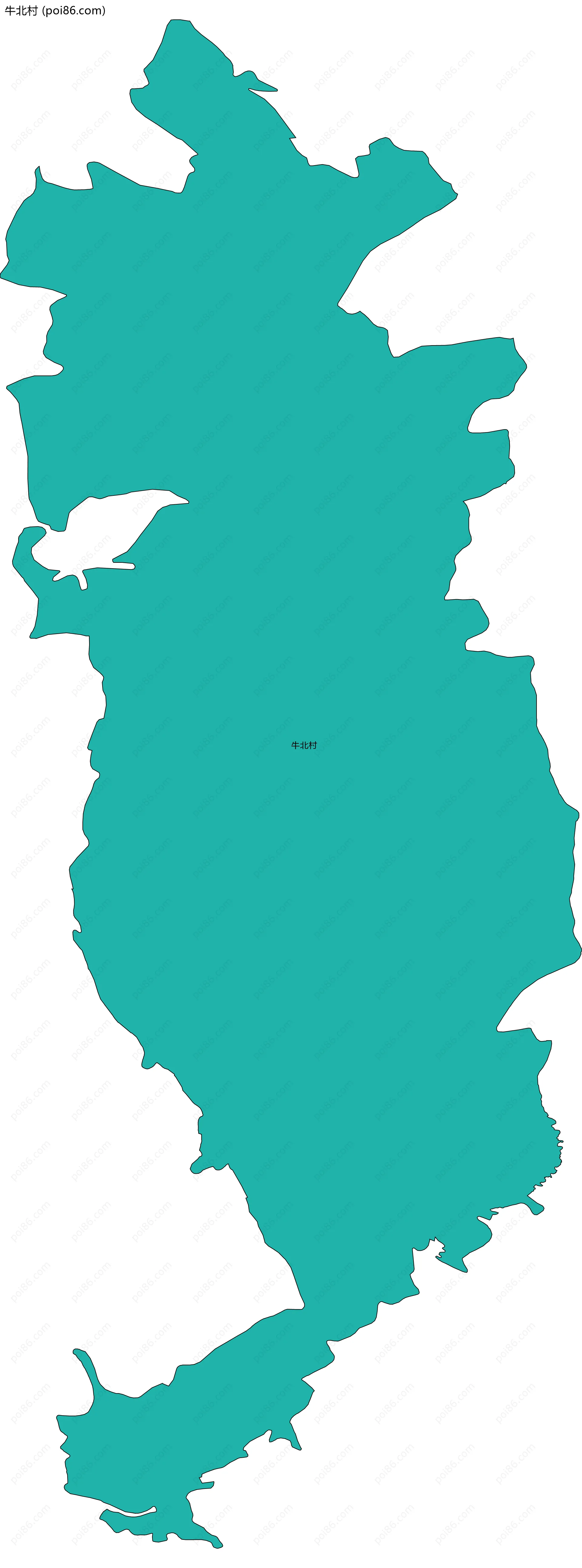 牛北村边界地图