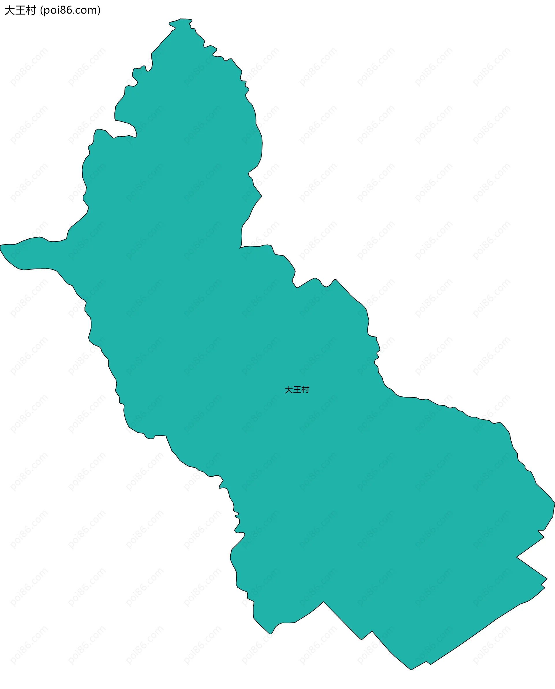 大王村边界地图