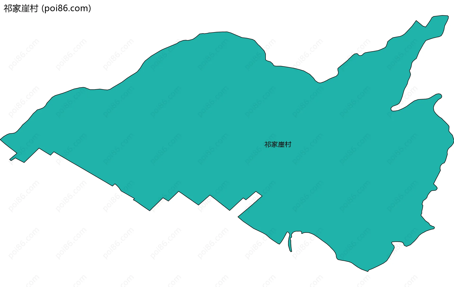 祁家崖村边界地图