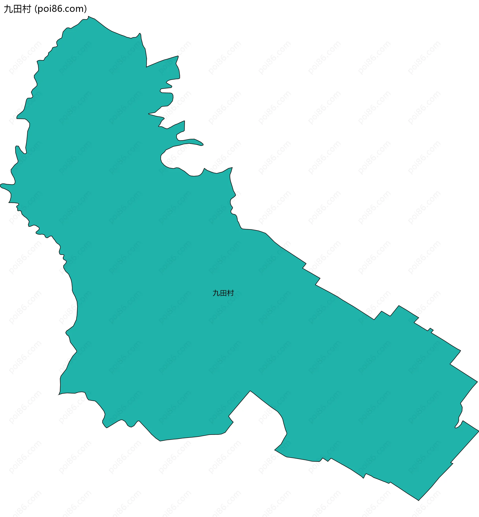 九田村边界地图