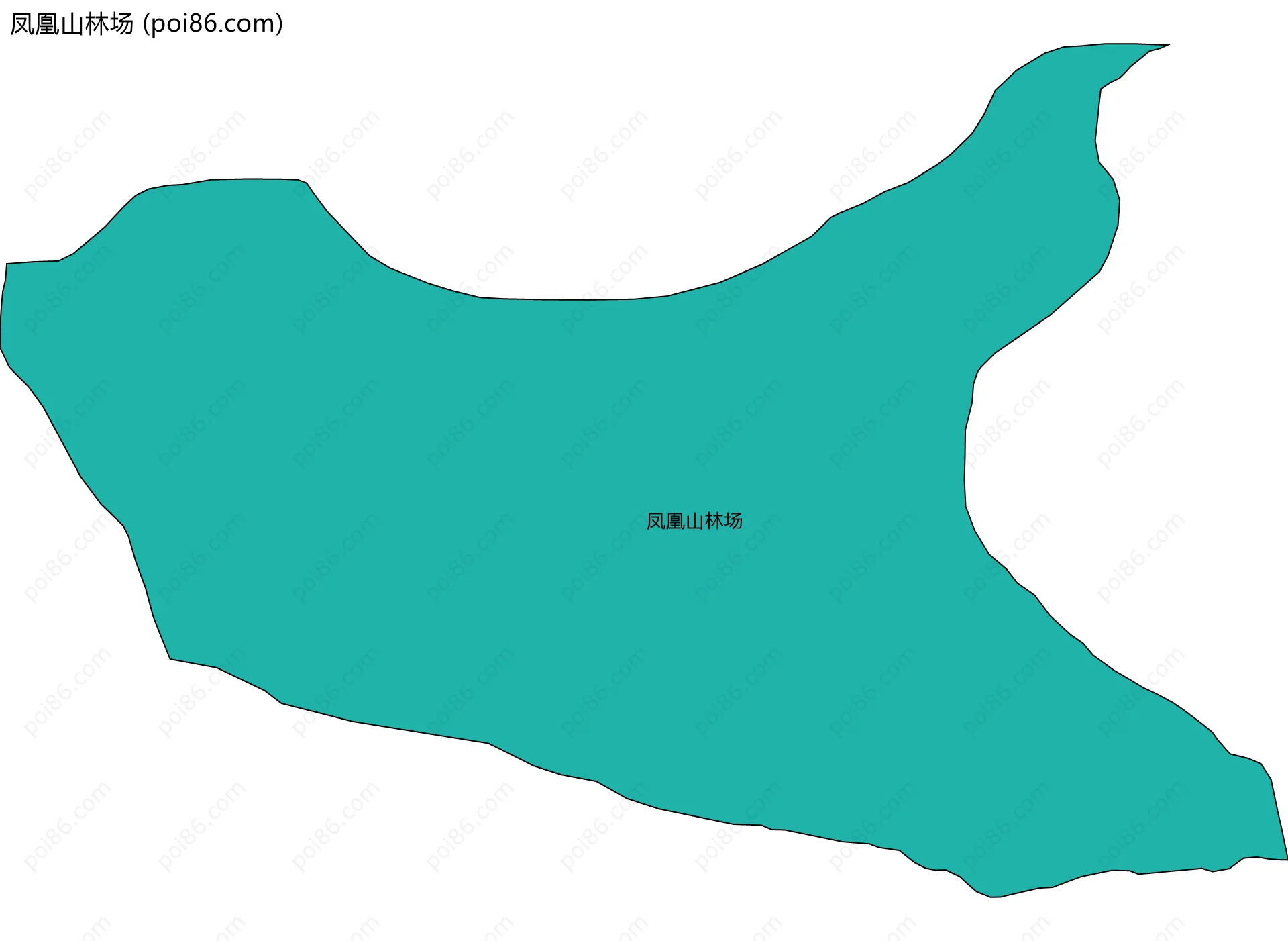 凤凰山林场边界地图(五级行政区划)