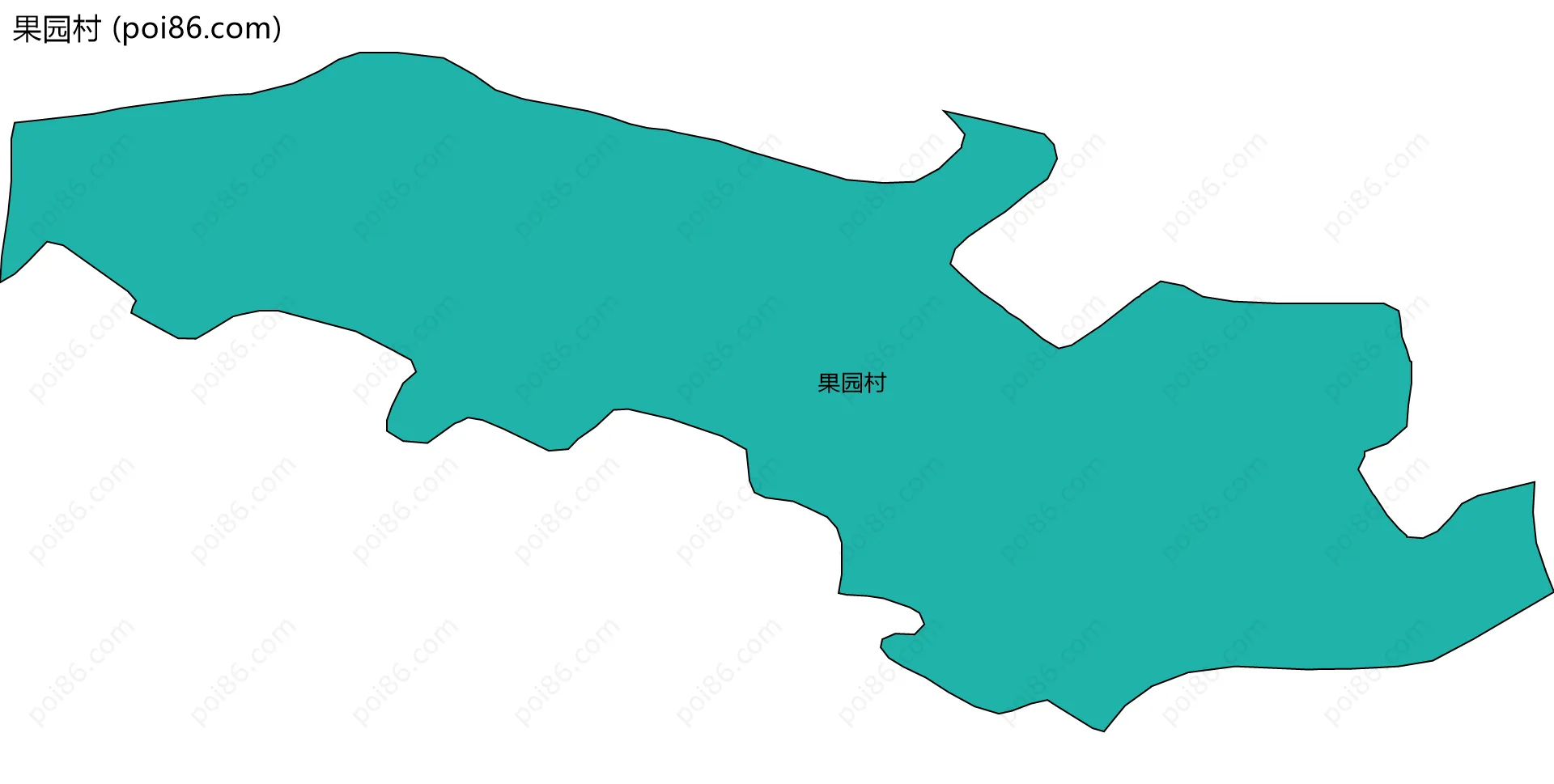 果园村边界地图