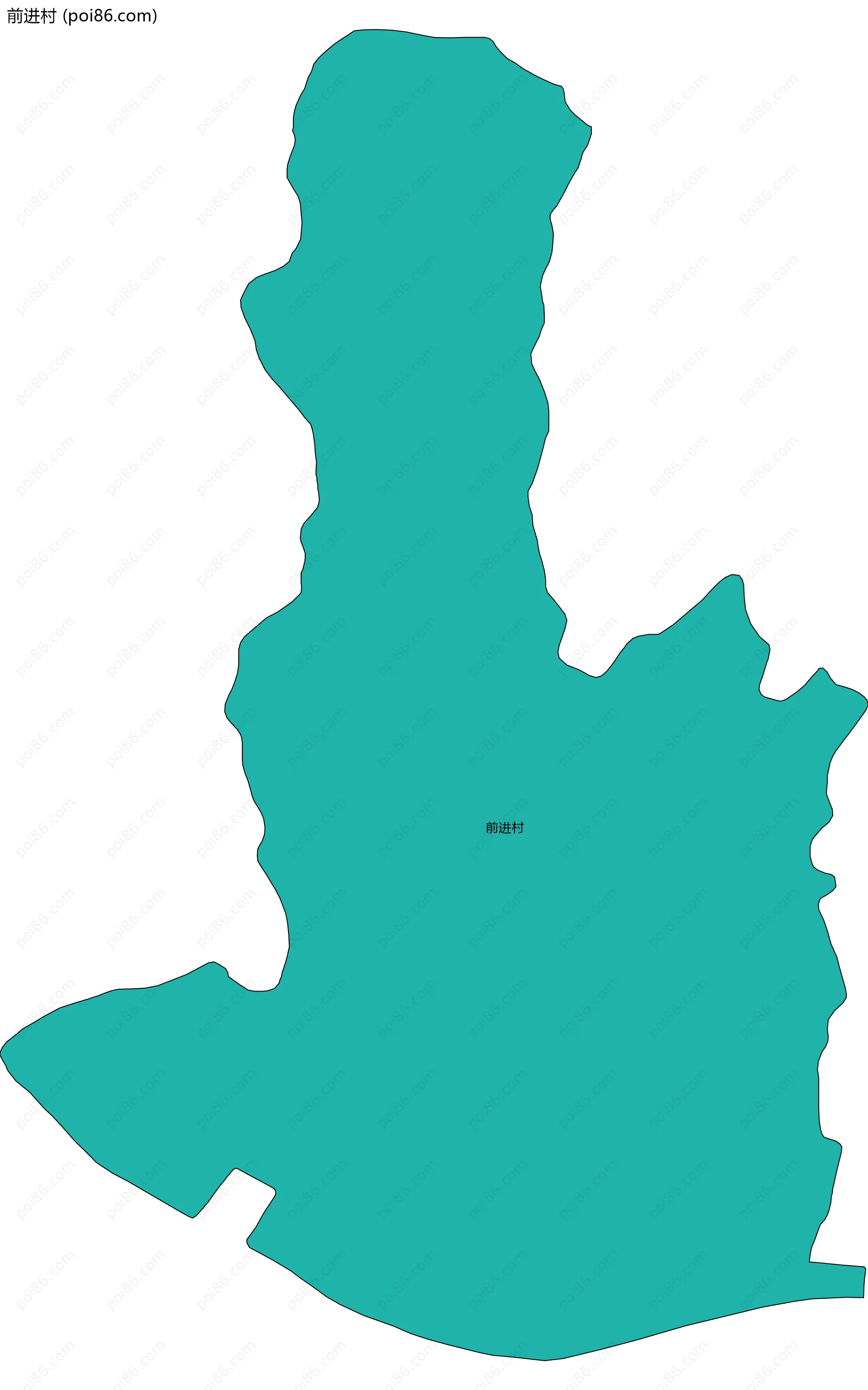 前进村边界地图