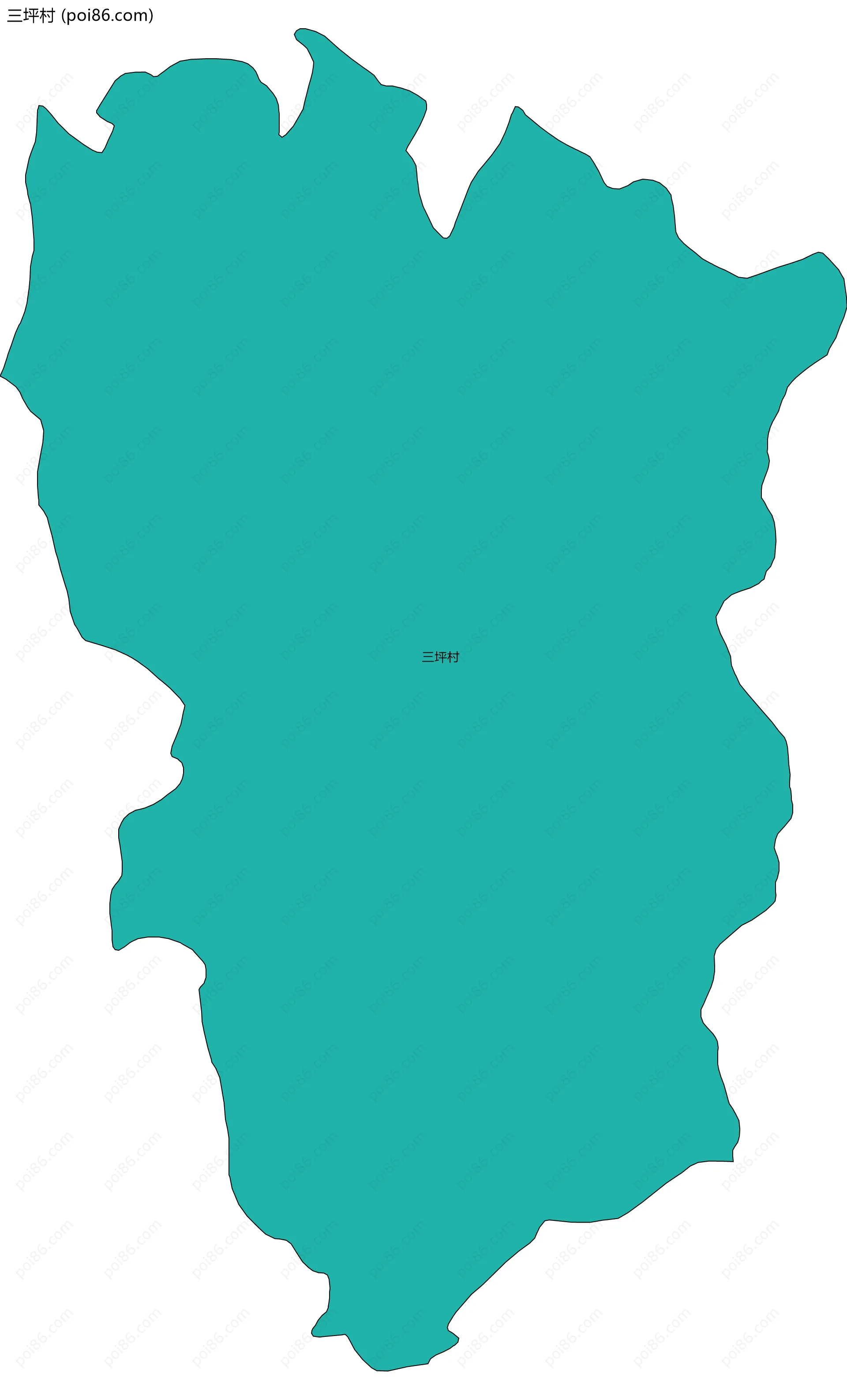 三坪村边界地图