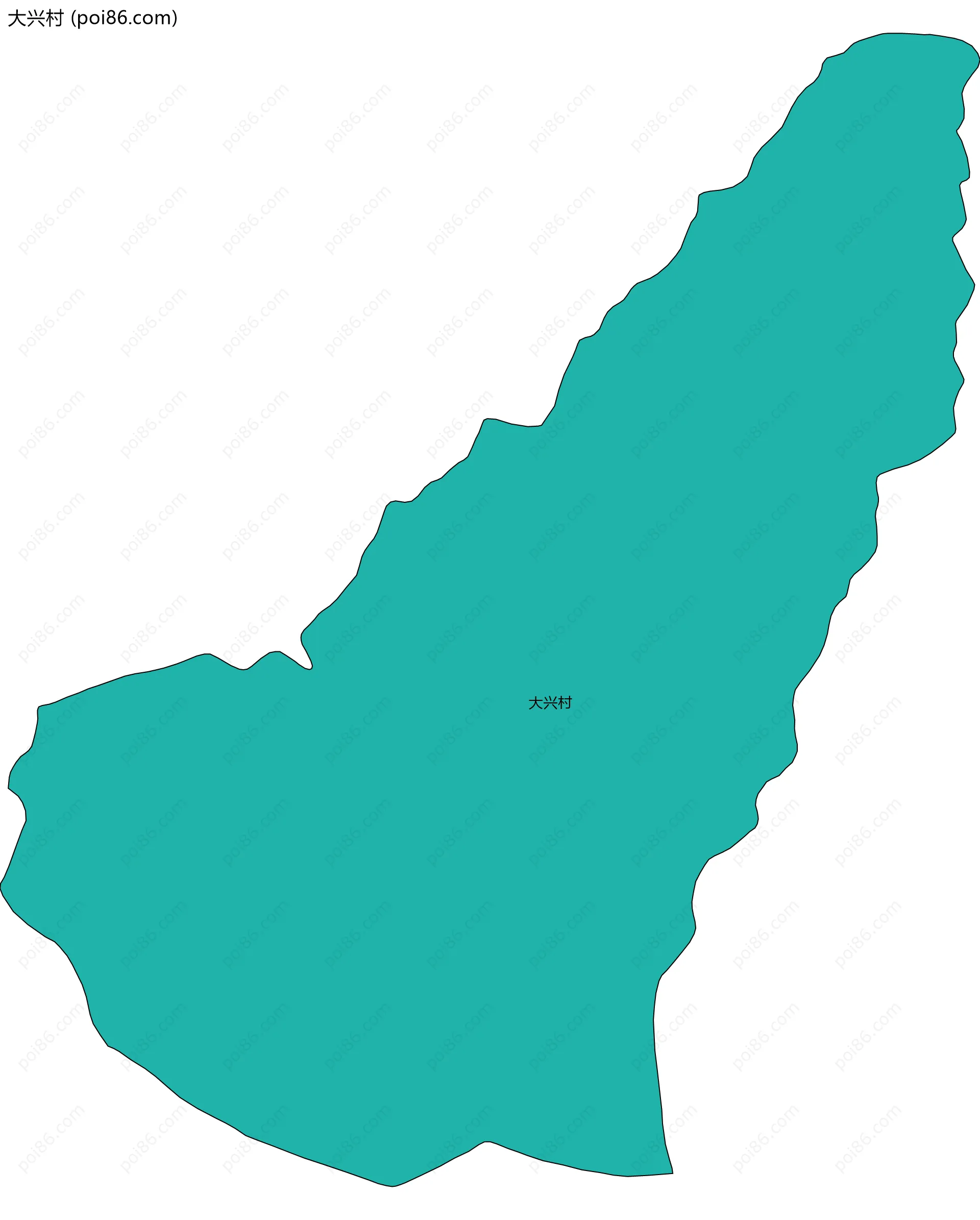 大兴村边界地图