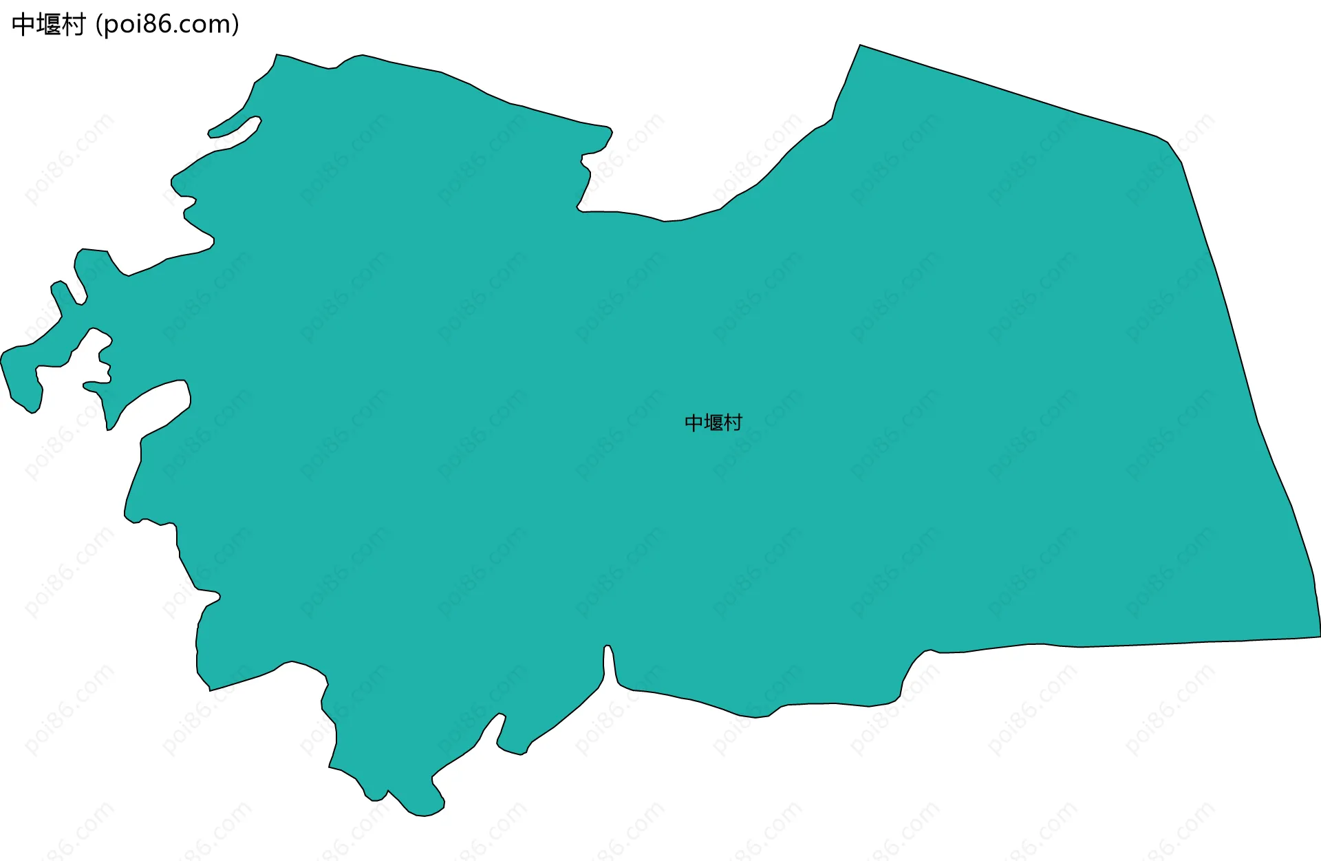 中堰村边界地图