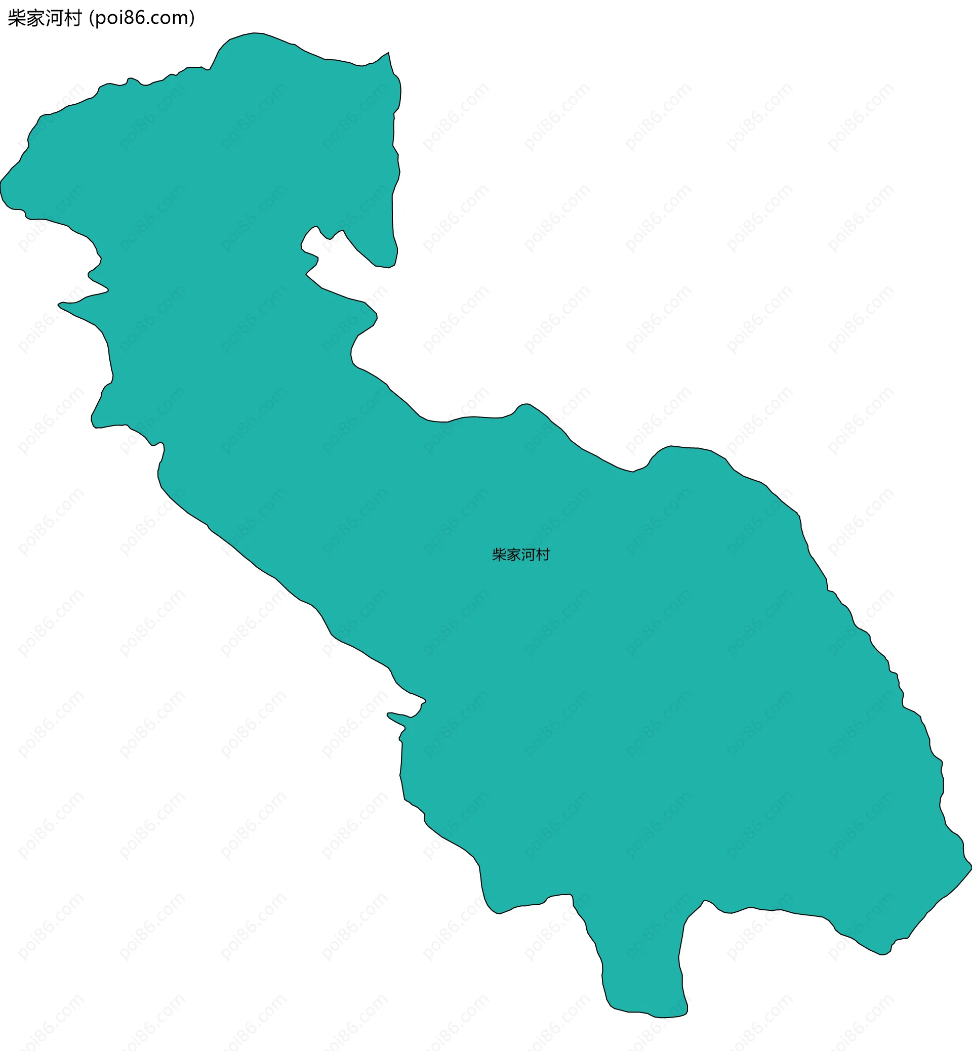 柴家河村边界地图