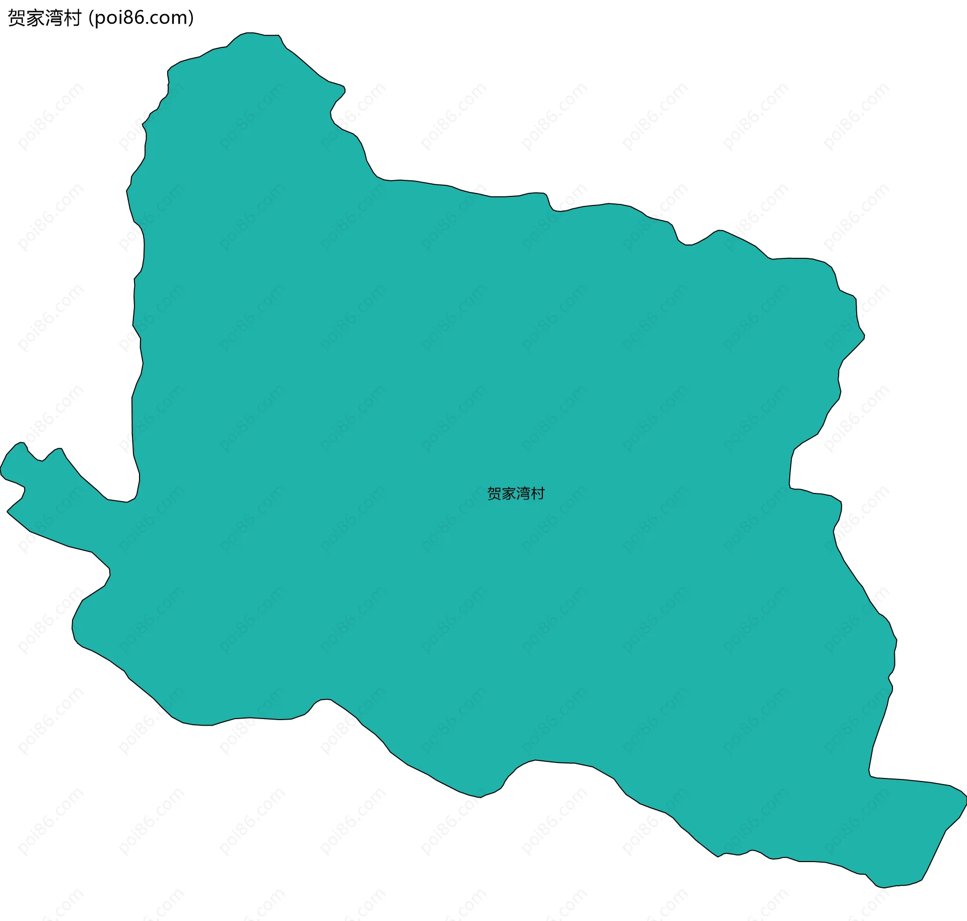 贺家湾村边界地图