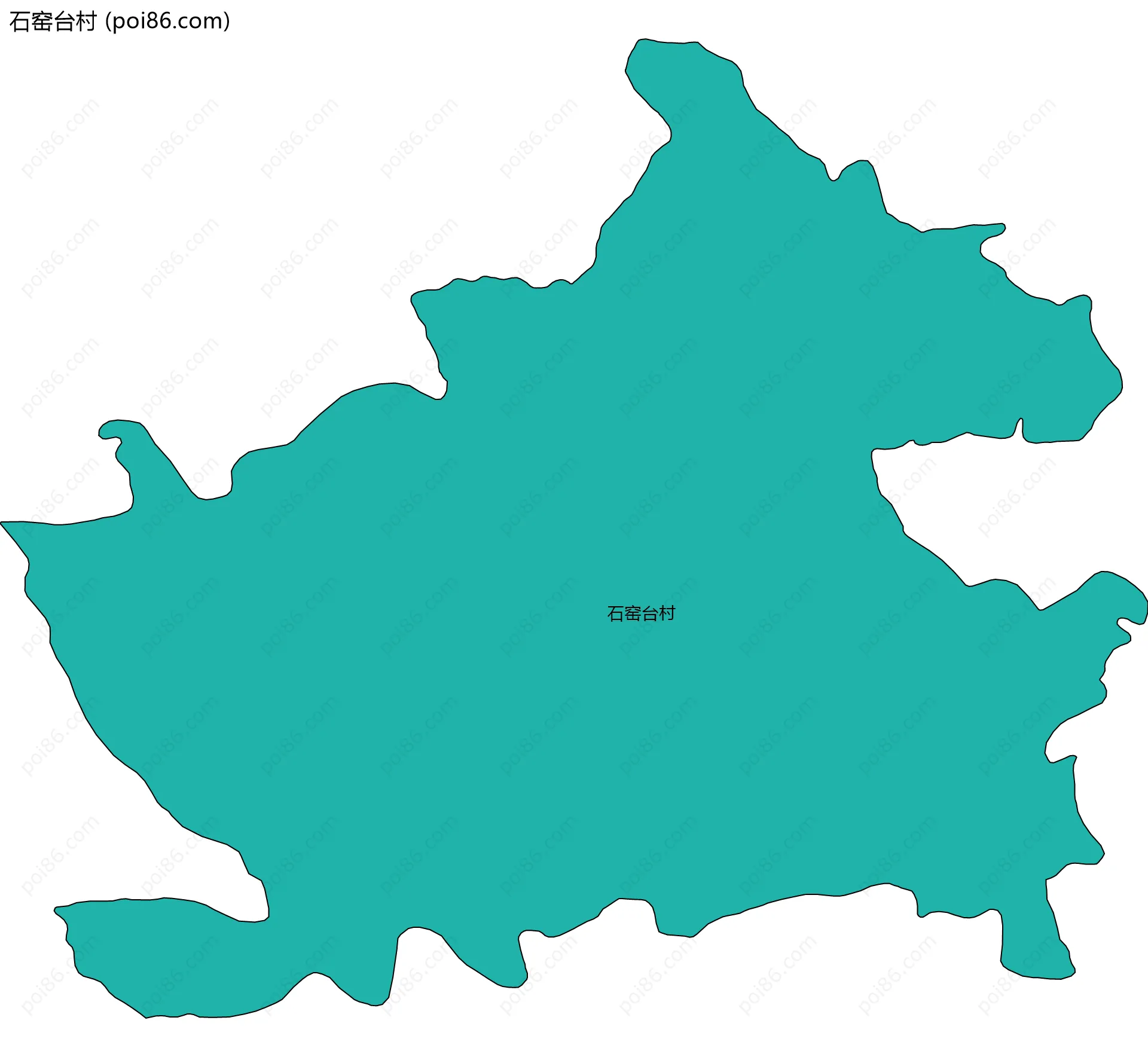 石窑台村边界地图