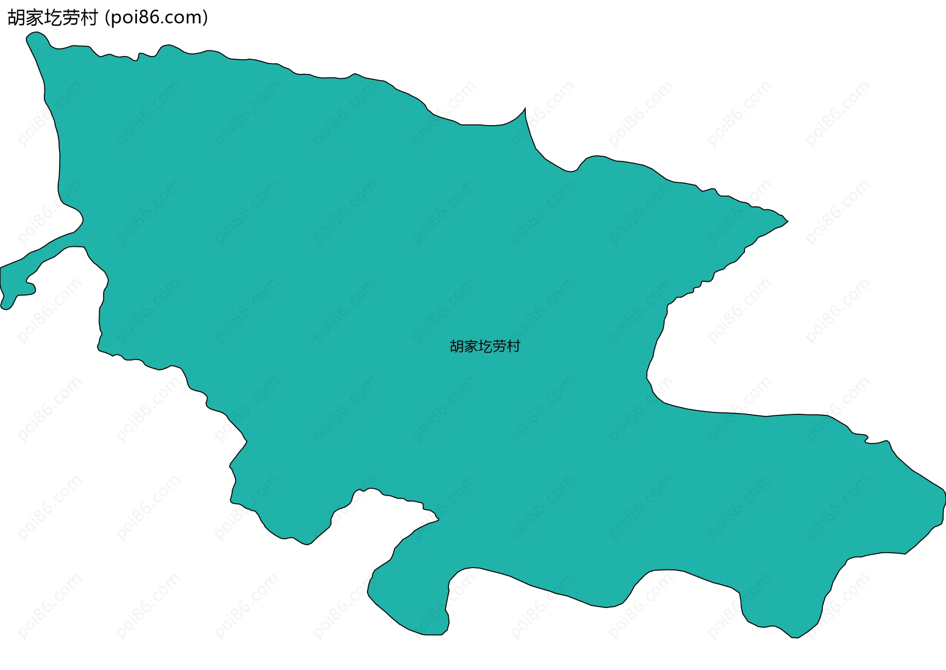 胡家圪劳村边界地图