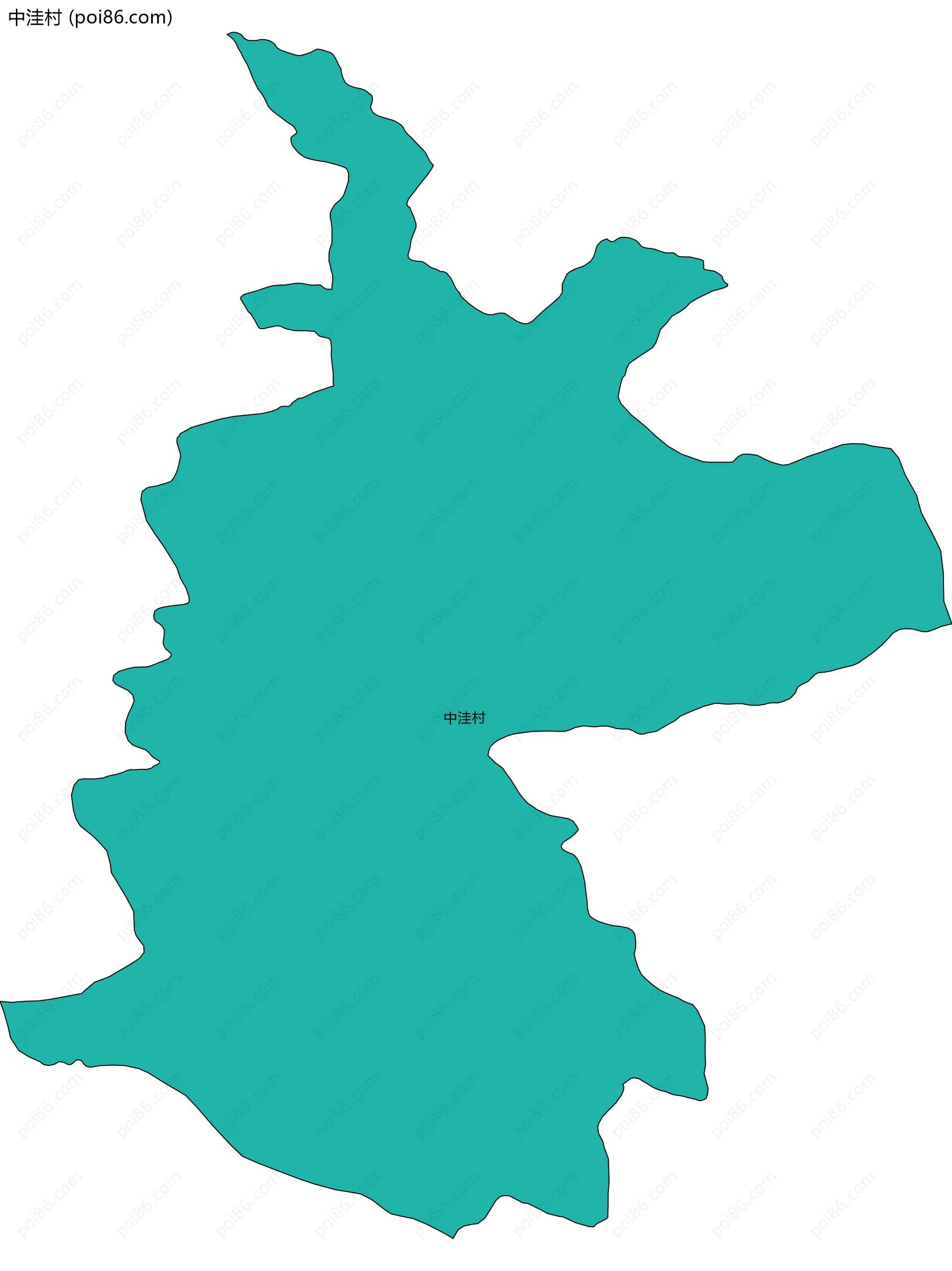 中洼村边界地图